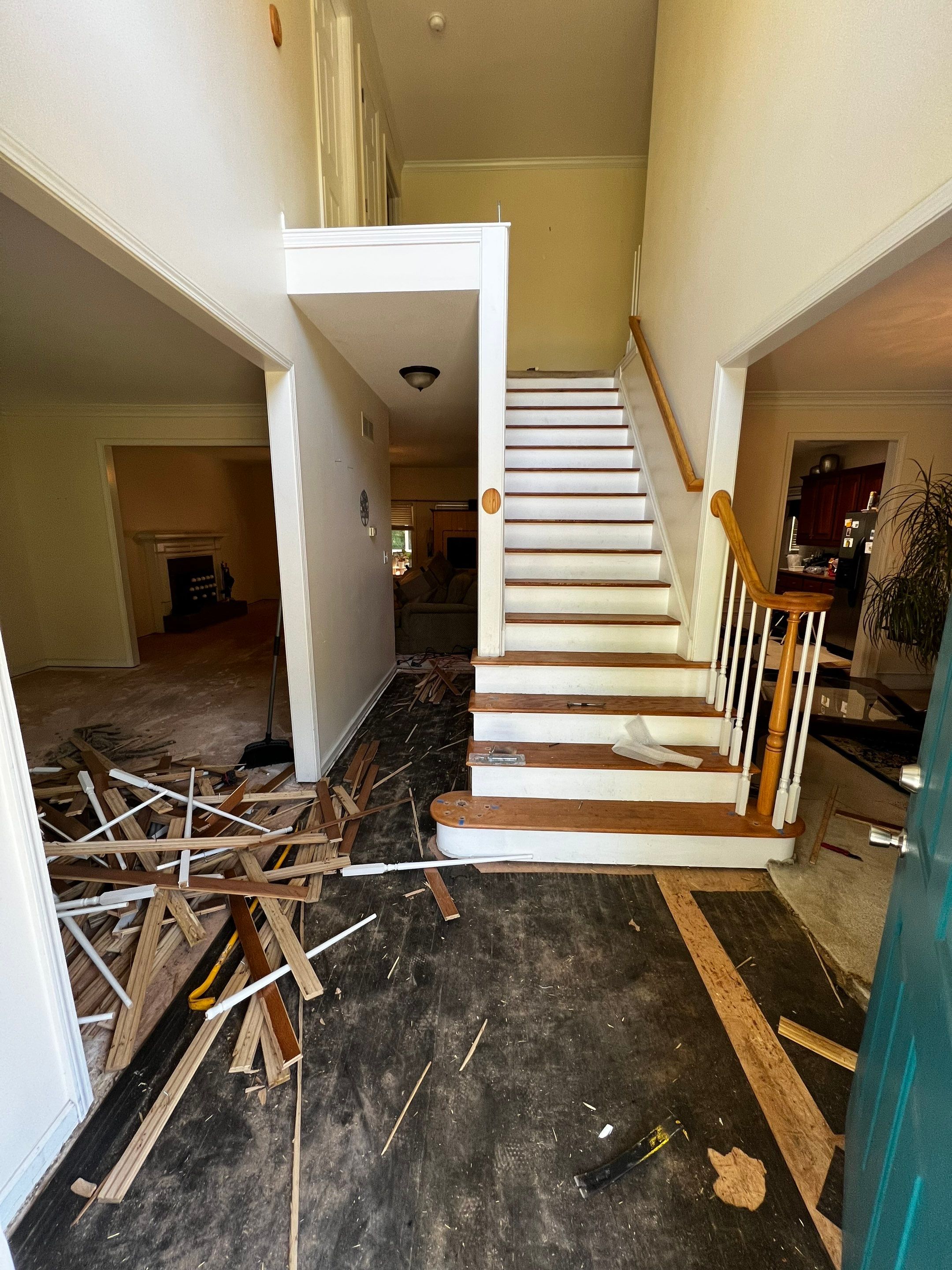 Hardwood Floor Replacement and Staircase Upgrade in Kennesaw Georgia by Swift Home Renovations