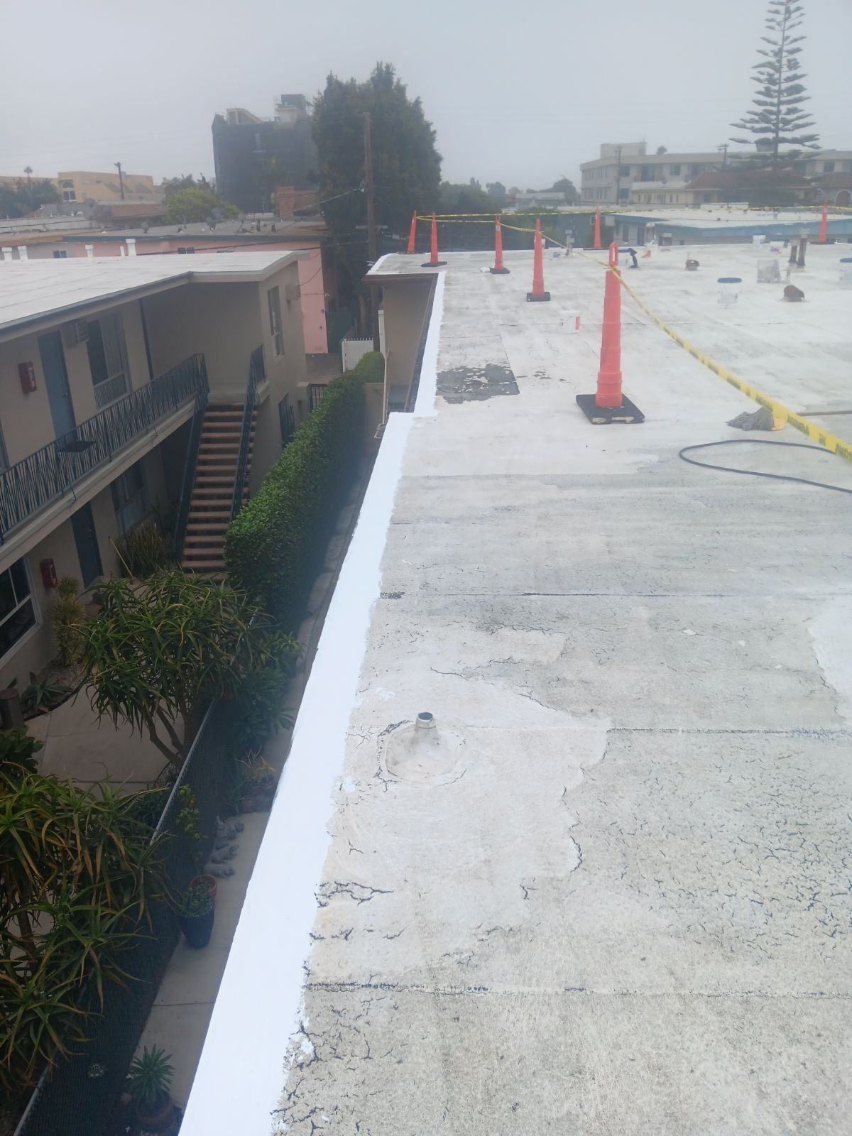 Commercial Roofing Installation using Silicone Coating by Hull Brothers Roofing