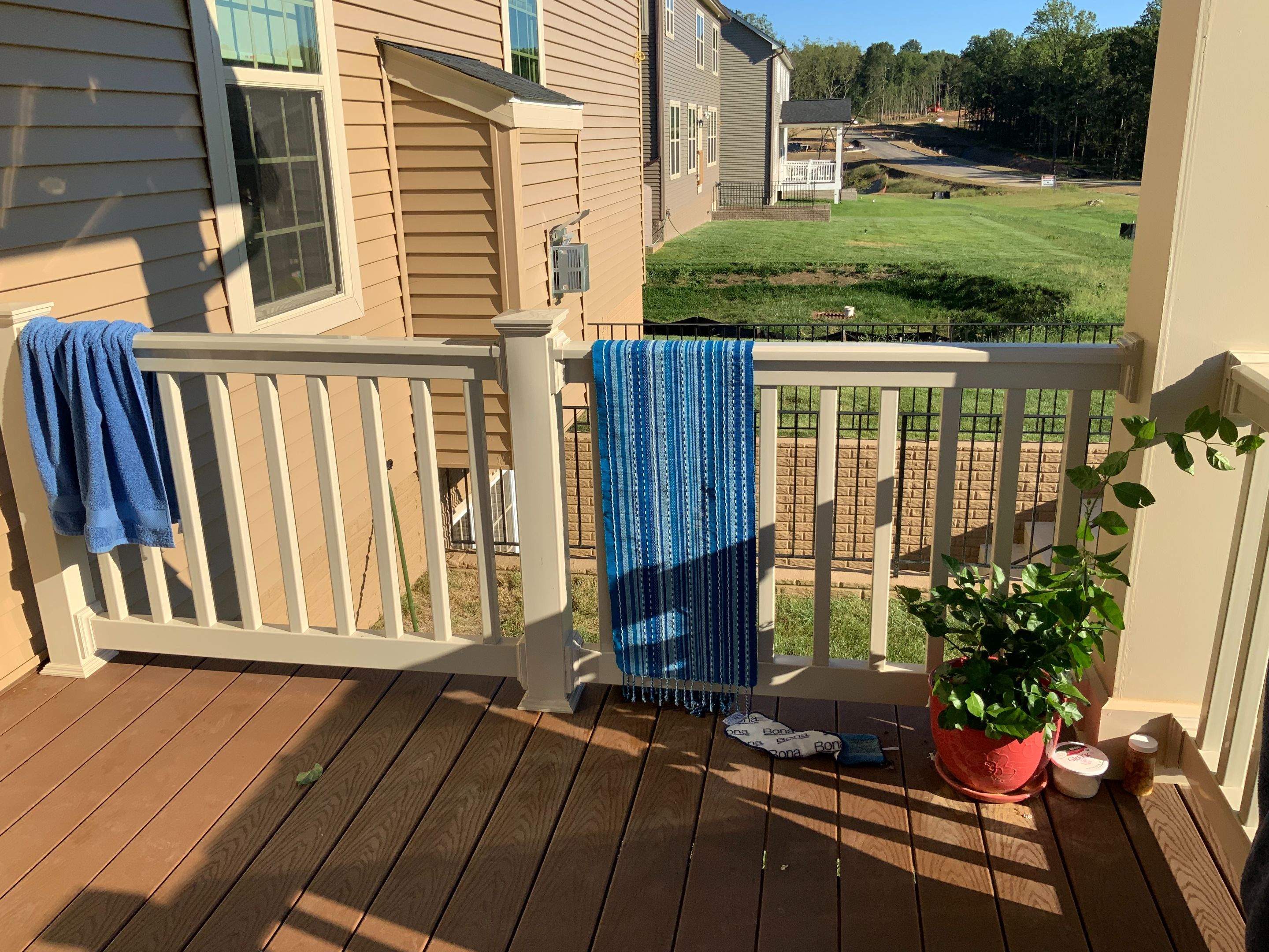 Deck Installation using New Vinyl Gate  by Alpha Design Services