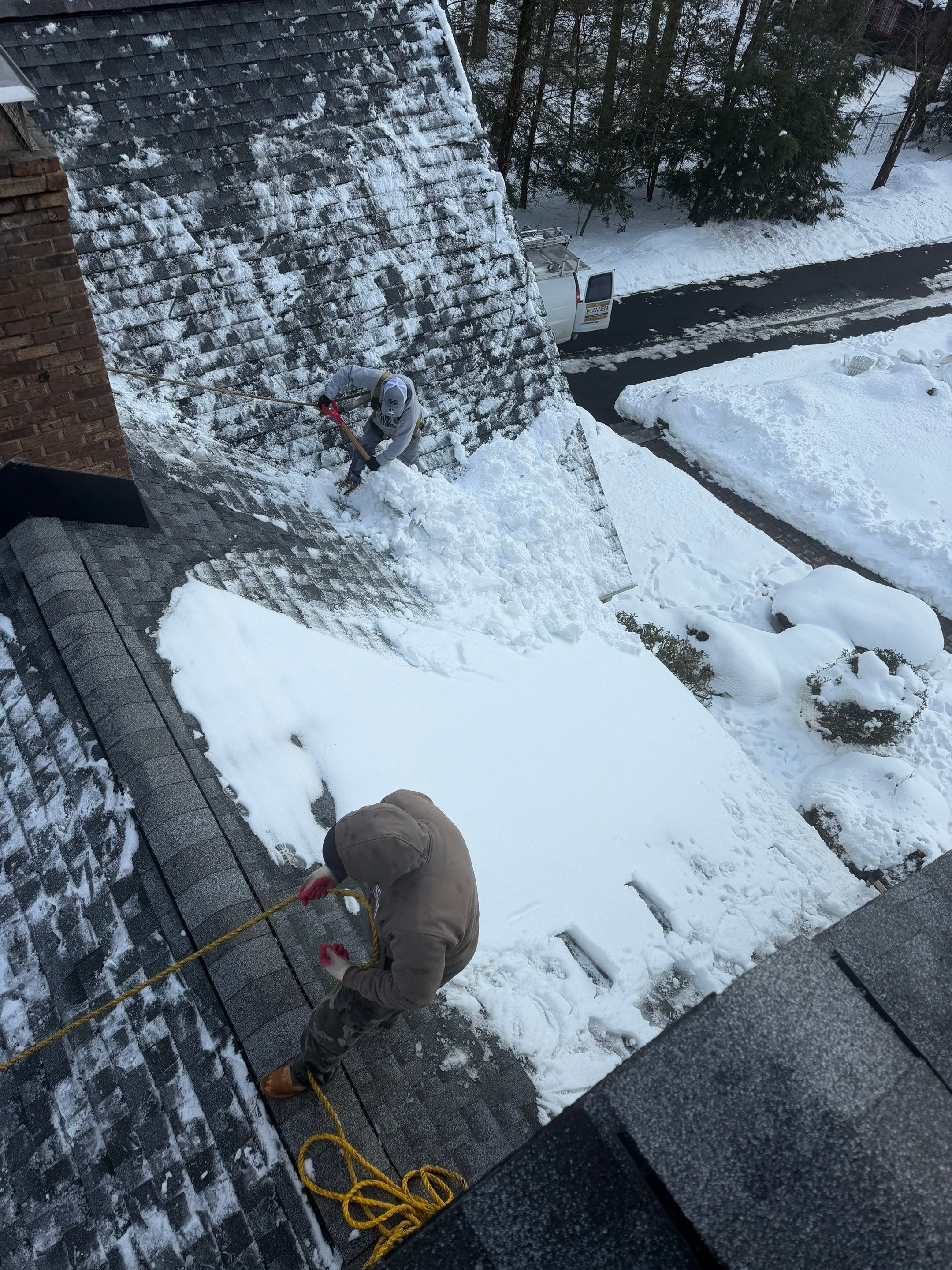 ❄️ Professional Roof Snow Removal – Winter Maintenance by Maven Roofing & Exteriors LLC