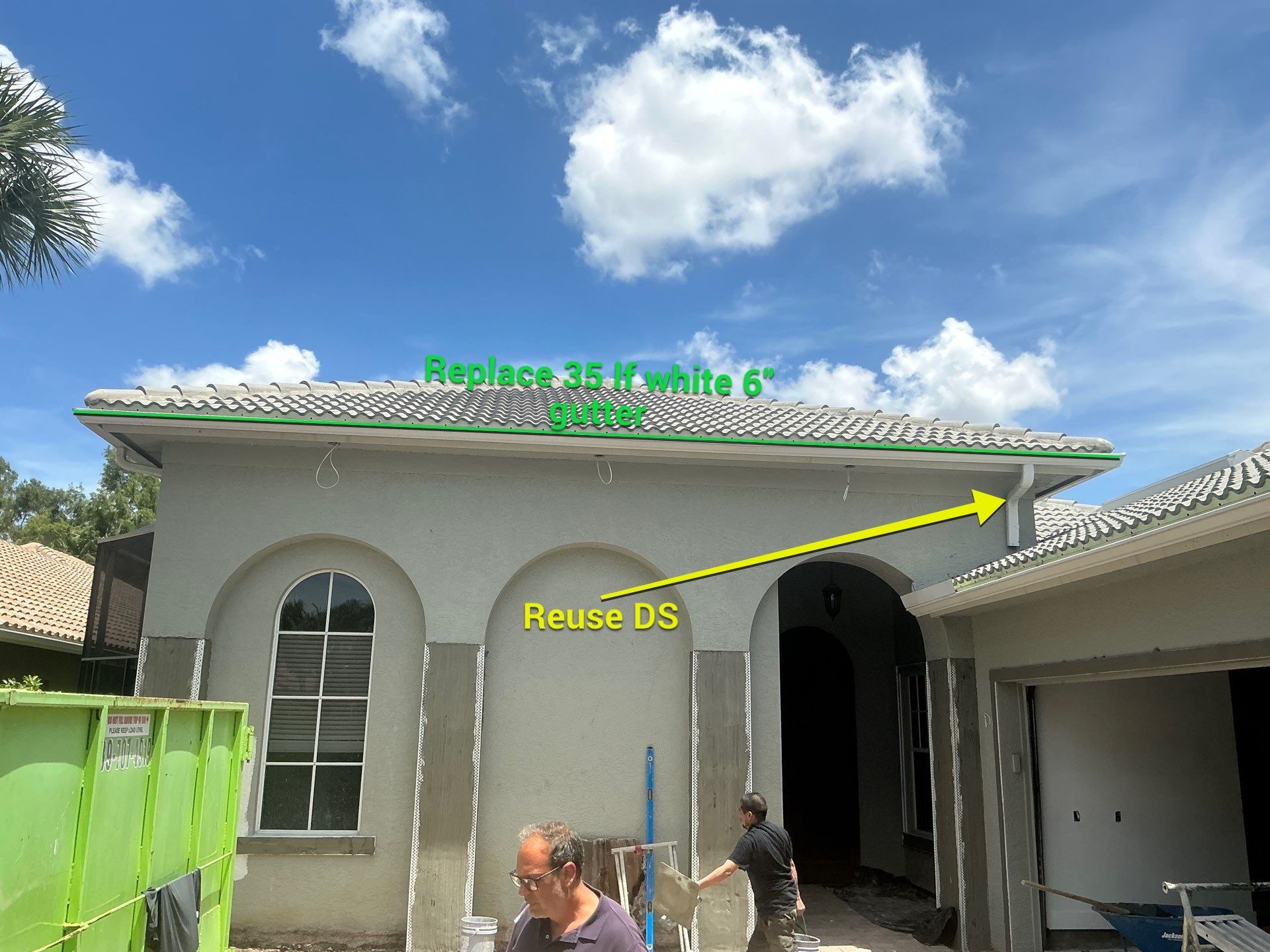 6 Inch Seamless Gutters and Downspout Installation in Naples FL by Gutter Professors