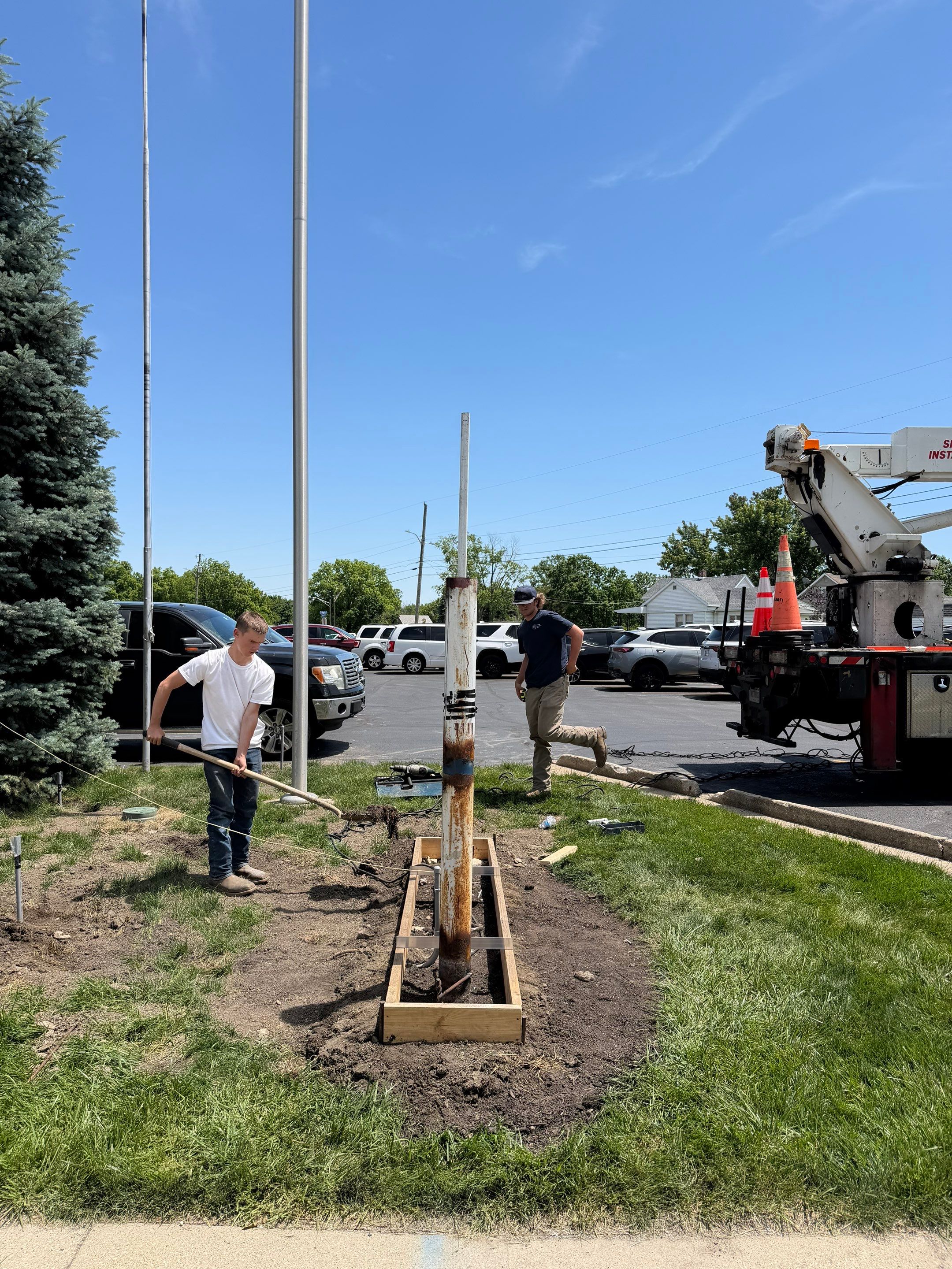 Monument Signage Installation and Site Wayfinding for Ford Meter Box by Hayes Design co