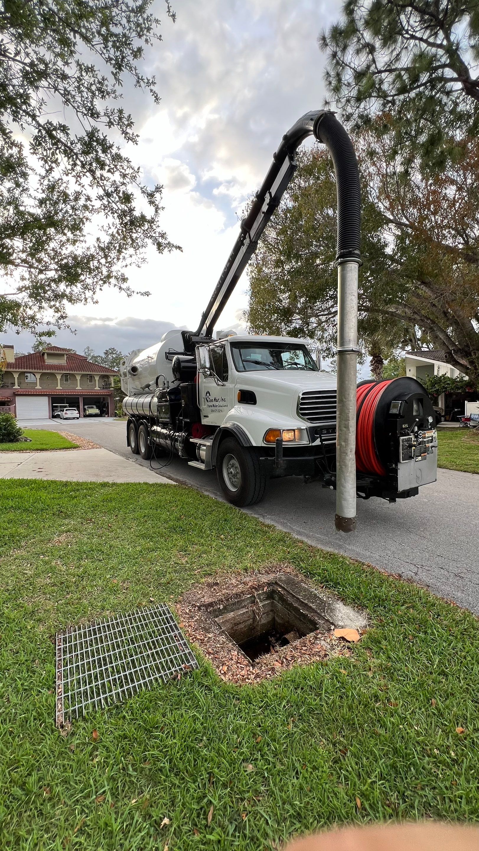 Naples Private Airport Community Catch Basin Cleaning by APS Power & Water