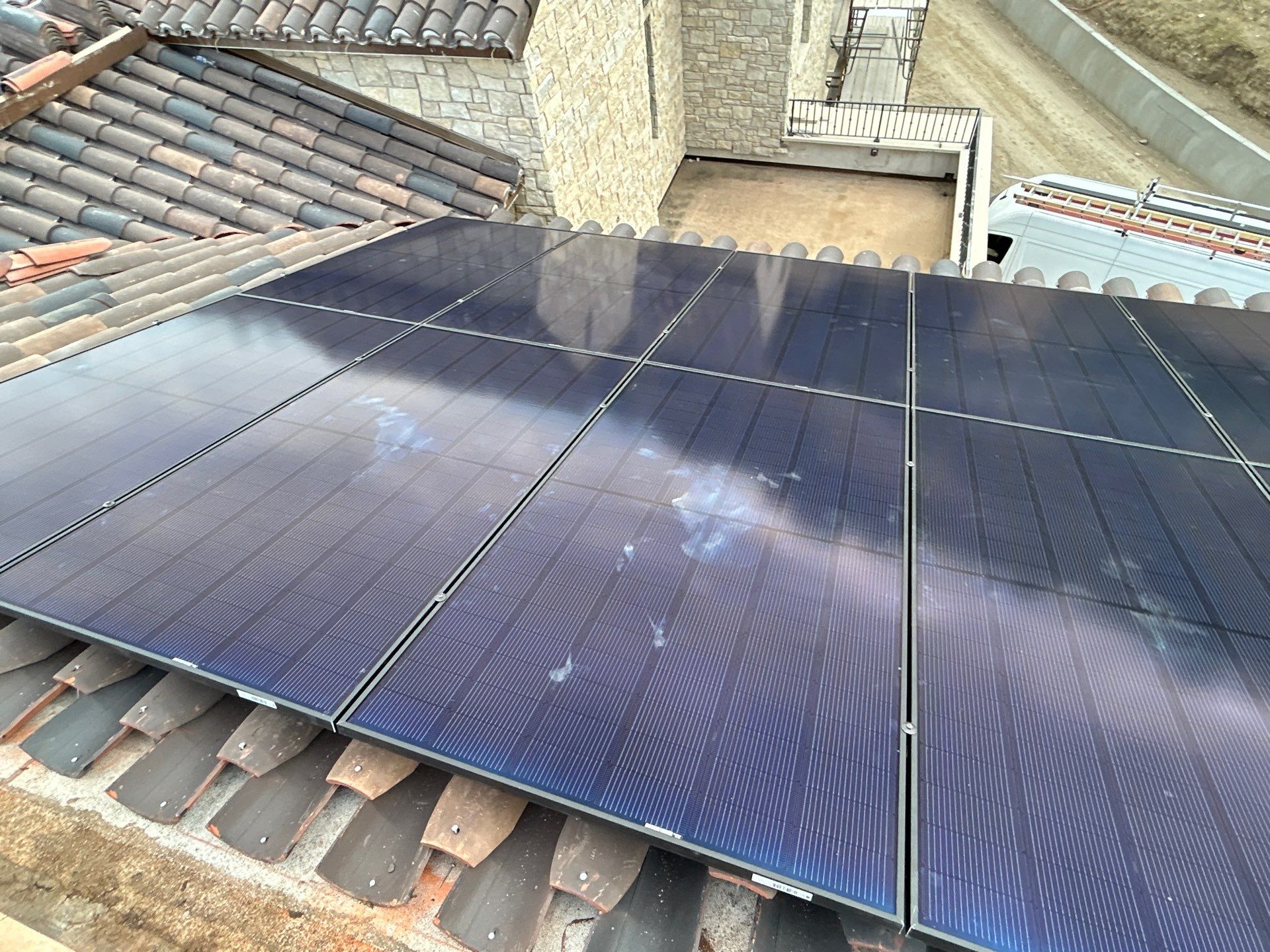 Solar Panel and Clay Tile Roof Installation in Hidden Hills by AWS Solar