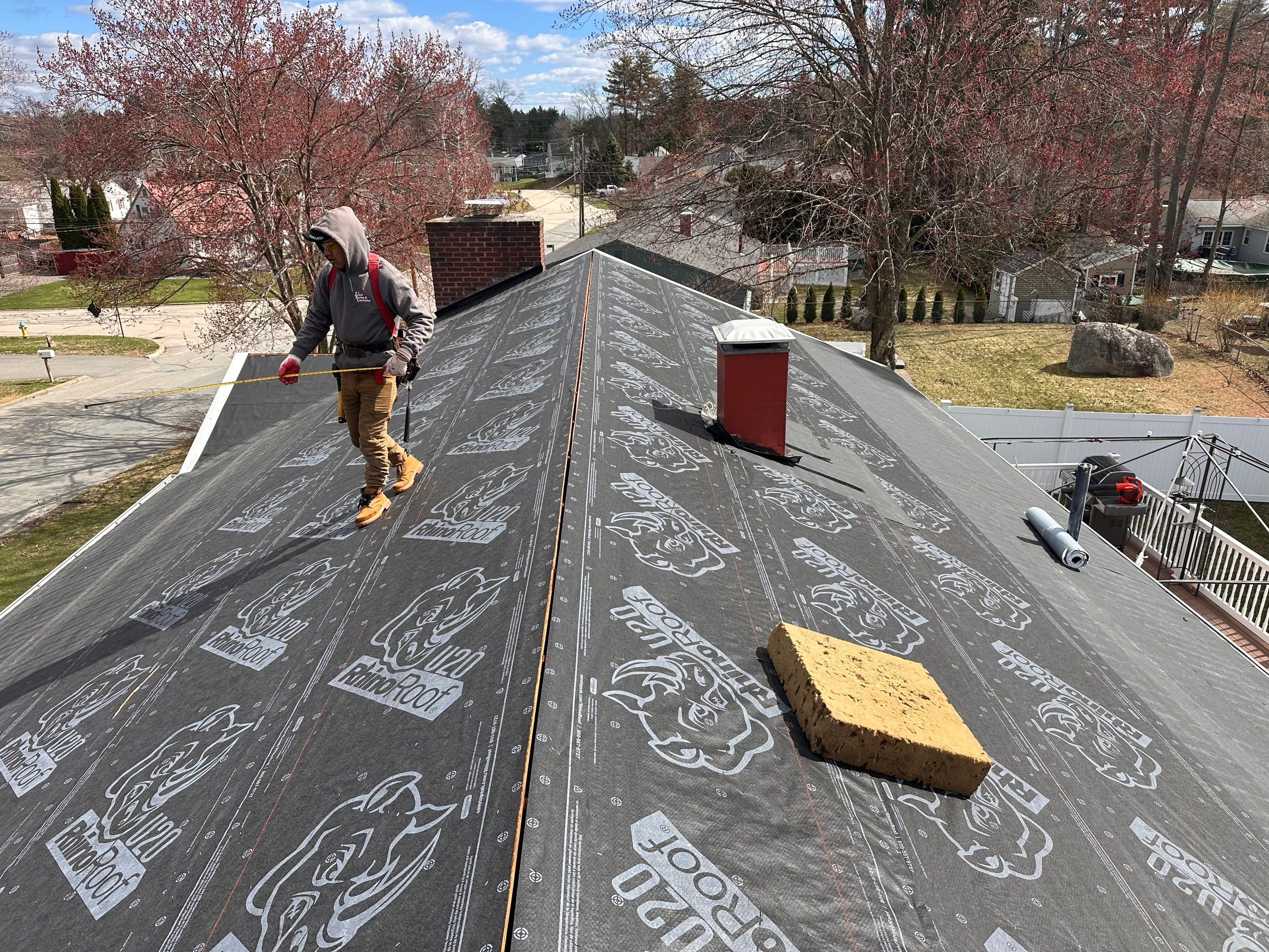 Full Residential Roof Replacement and Chimney Reflashing in Nashua by Tall pine roofing