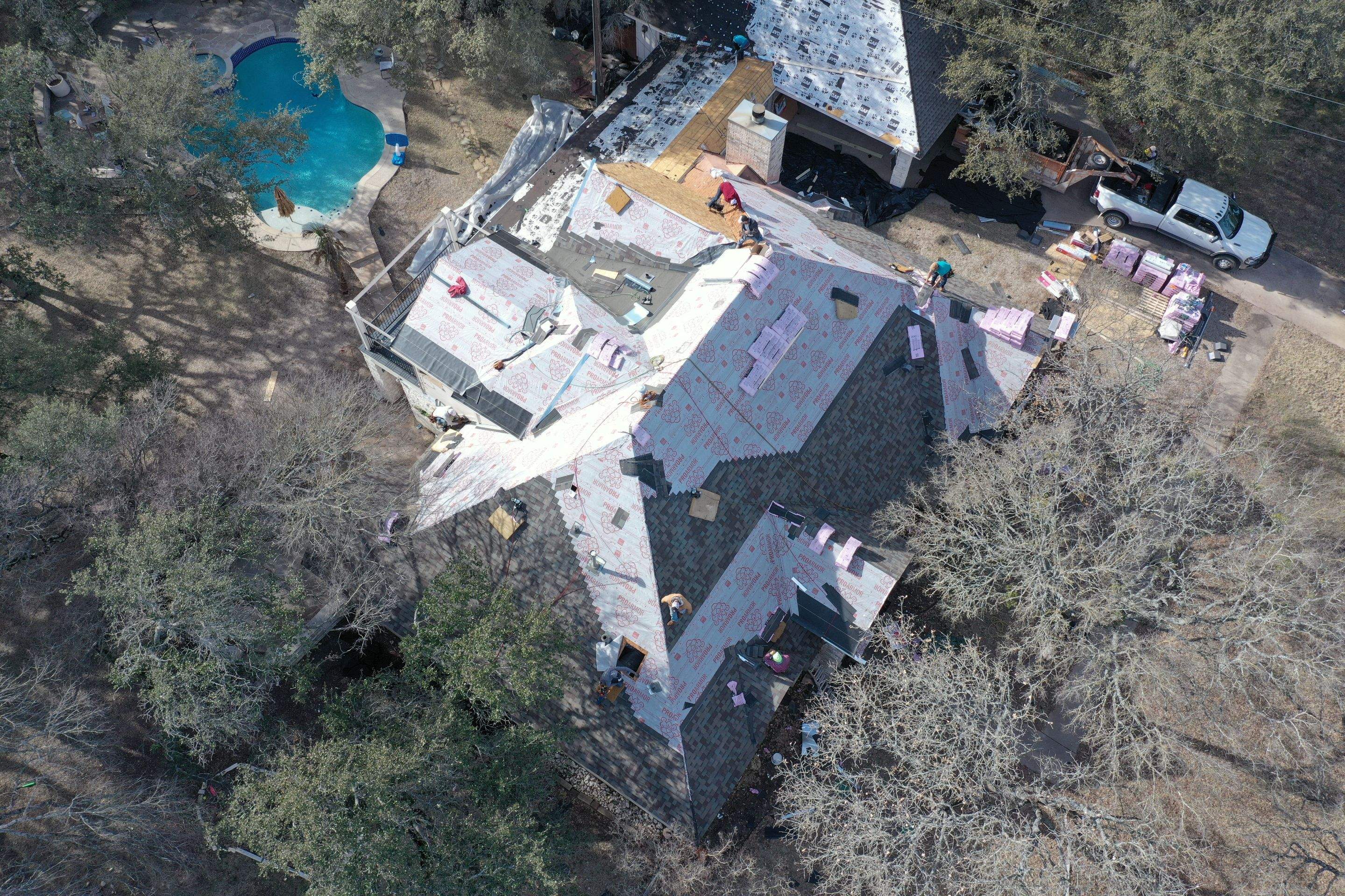 Residential Roof Replacement using Owens Corning Duration by Action Exteriors Austin