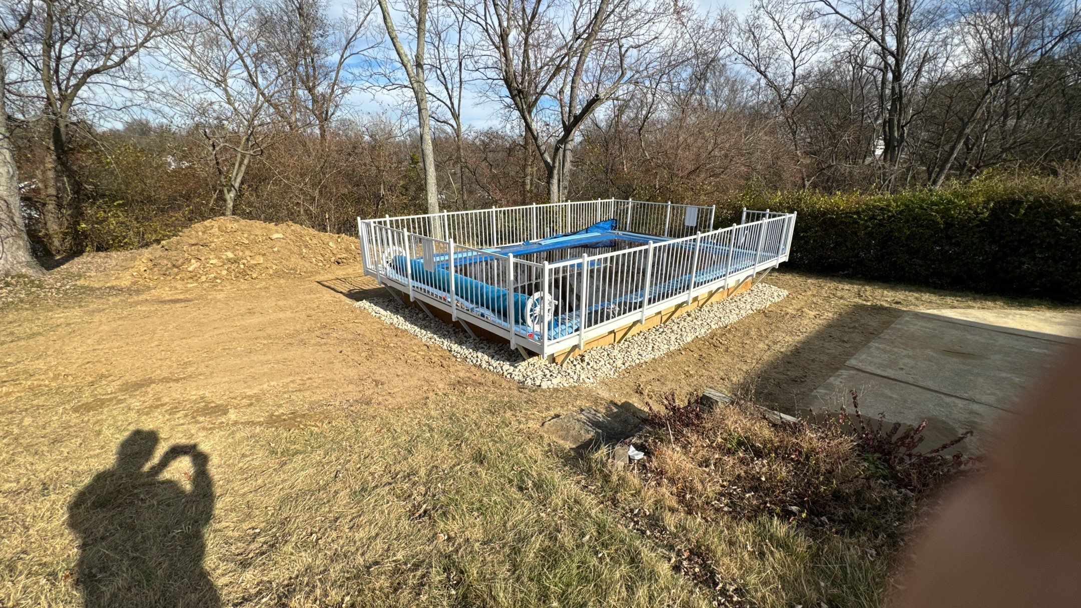 Pool Backfill, Grading, and Decorative Gravel Installation by Reisenberg’s Lawn & Landscape, LLC