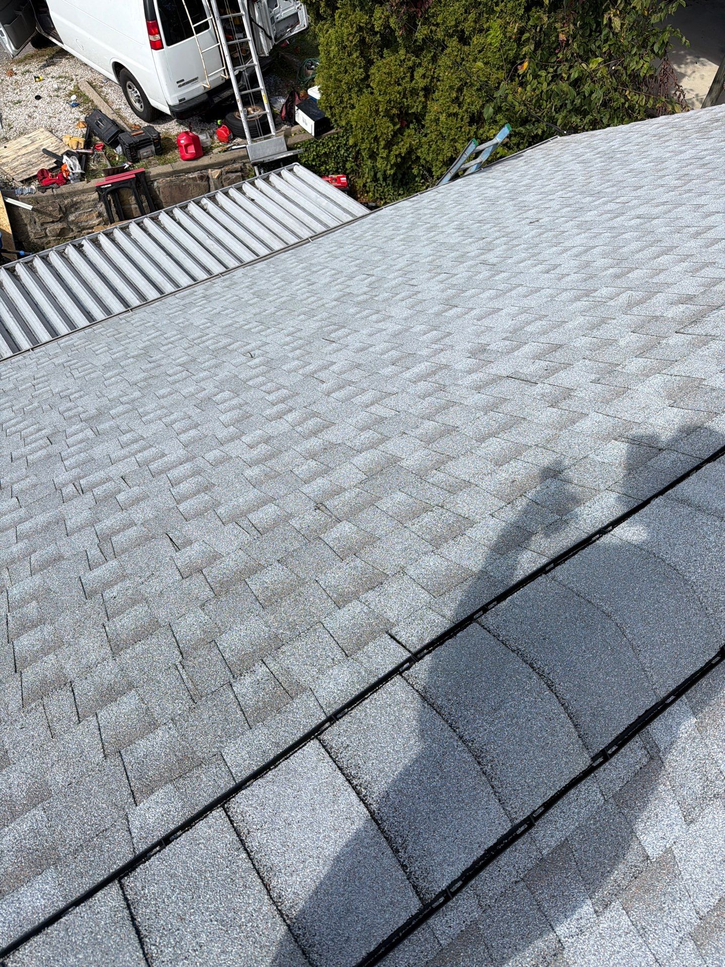 Residential Roofing Installation using GAF Timberline HDZ Fox Hollow Grey by Rainstoppers Roofing