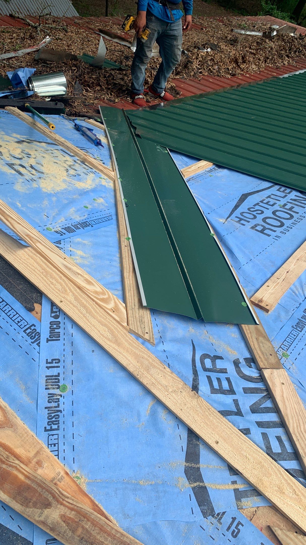 Residential Shingle Reroof using 29 gauge metal by Hostetler Roofing