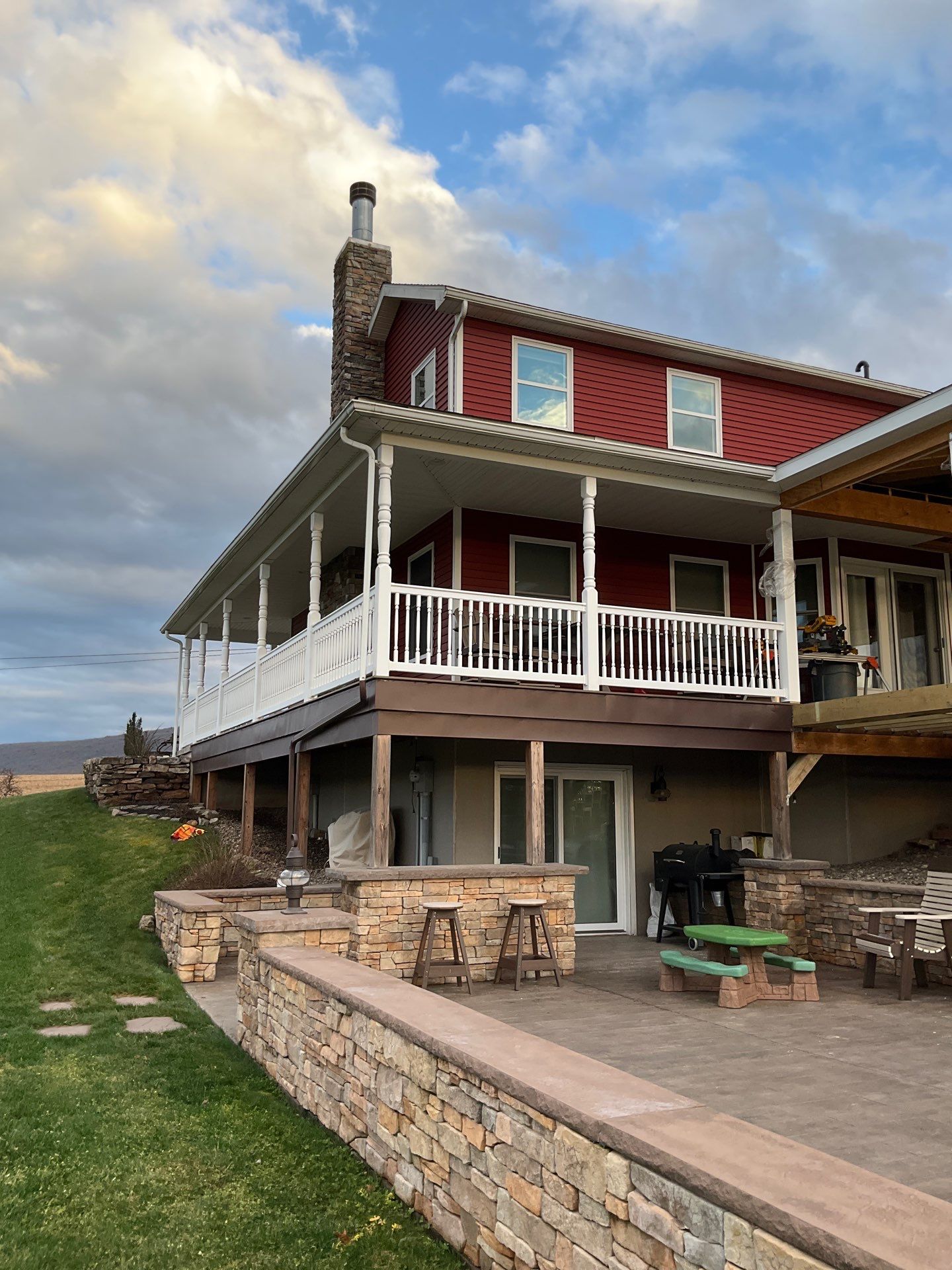 Covered Deck Addition With Custom Gable Roof in Tower City by Esh Builders