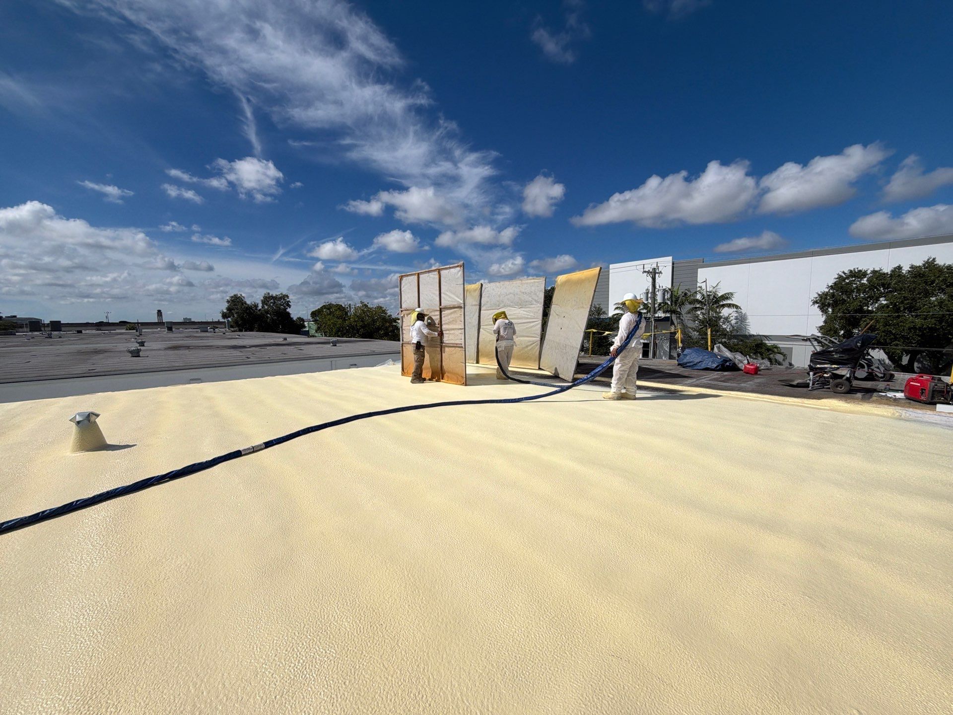 Fort Lauderdale Commercial Roof Restoration with Spray Foam and Silicone Coating by Roof King LLC