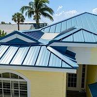 24ga 1.5" Mechanical Seam Slate Blue by Total Roofing System The Metal Roof Experts