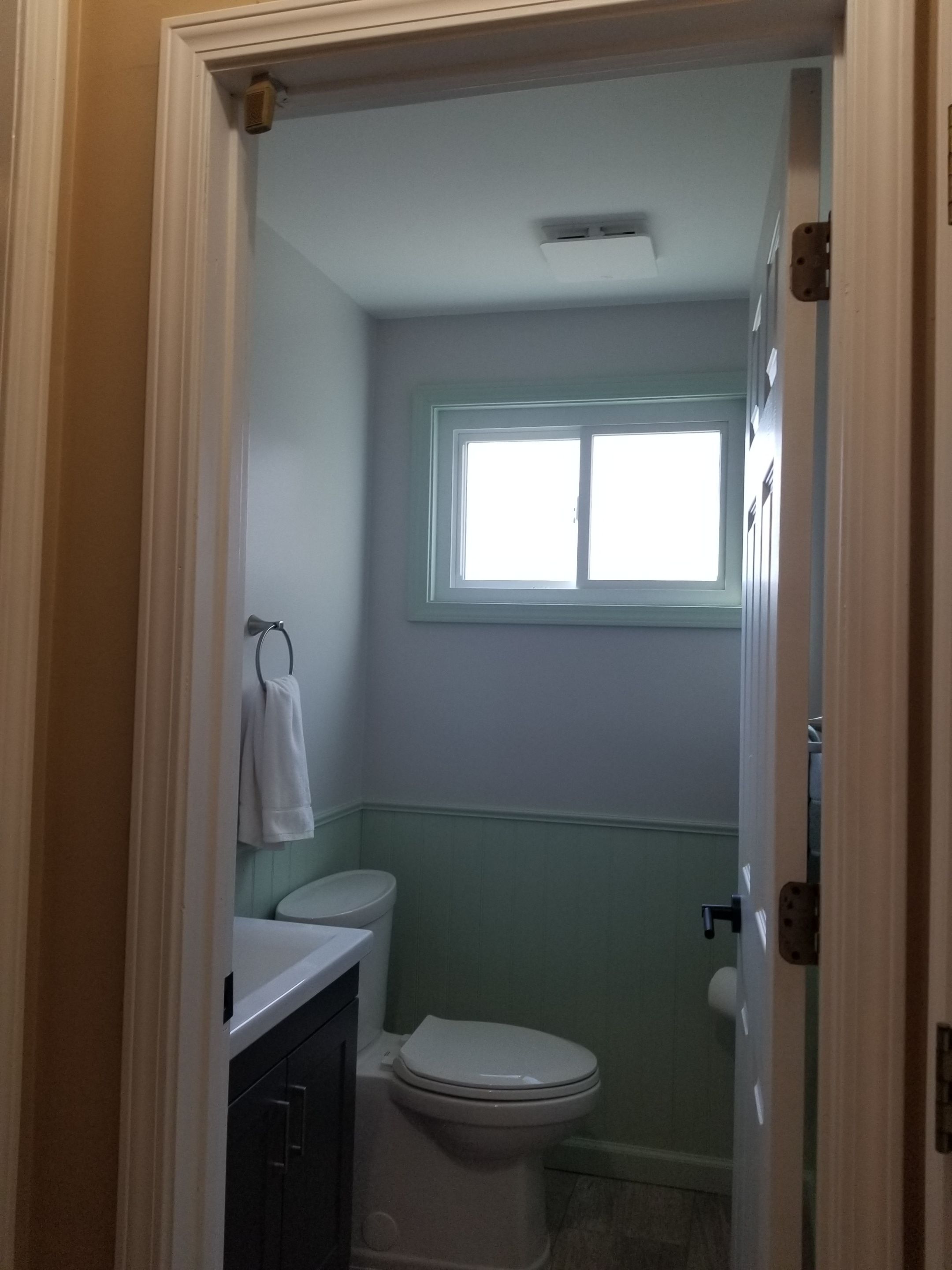 Remodel full bathroom new tile walk in shower plus 2nd half bath Powder room in Livonia, MI by Northwest Construction