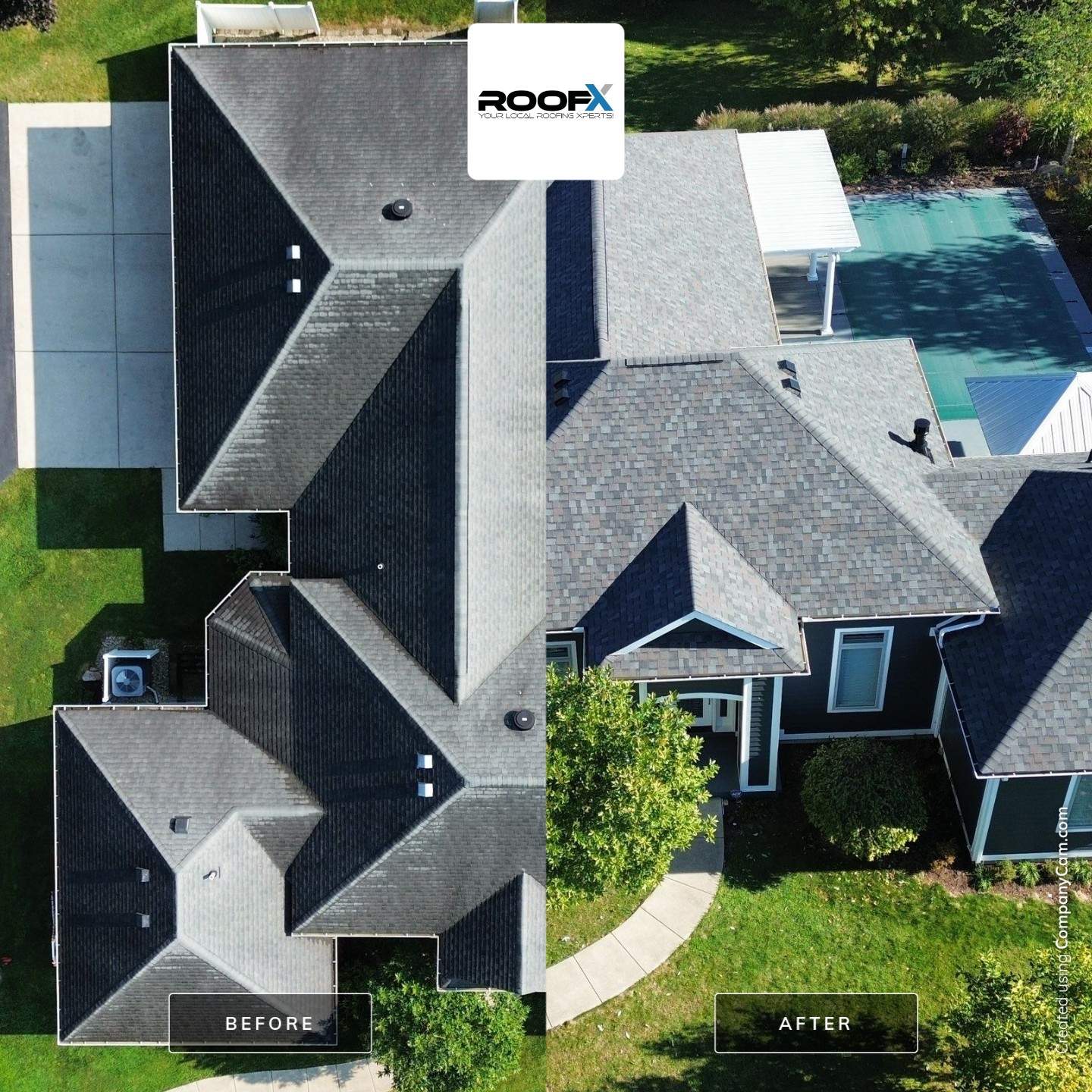 Residential Roofing Installation using Duration Series Shingles - Williamsburg Gray by RoofX 