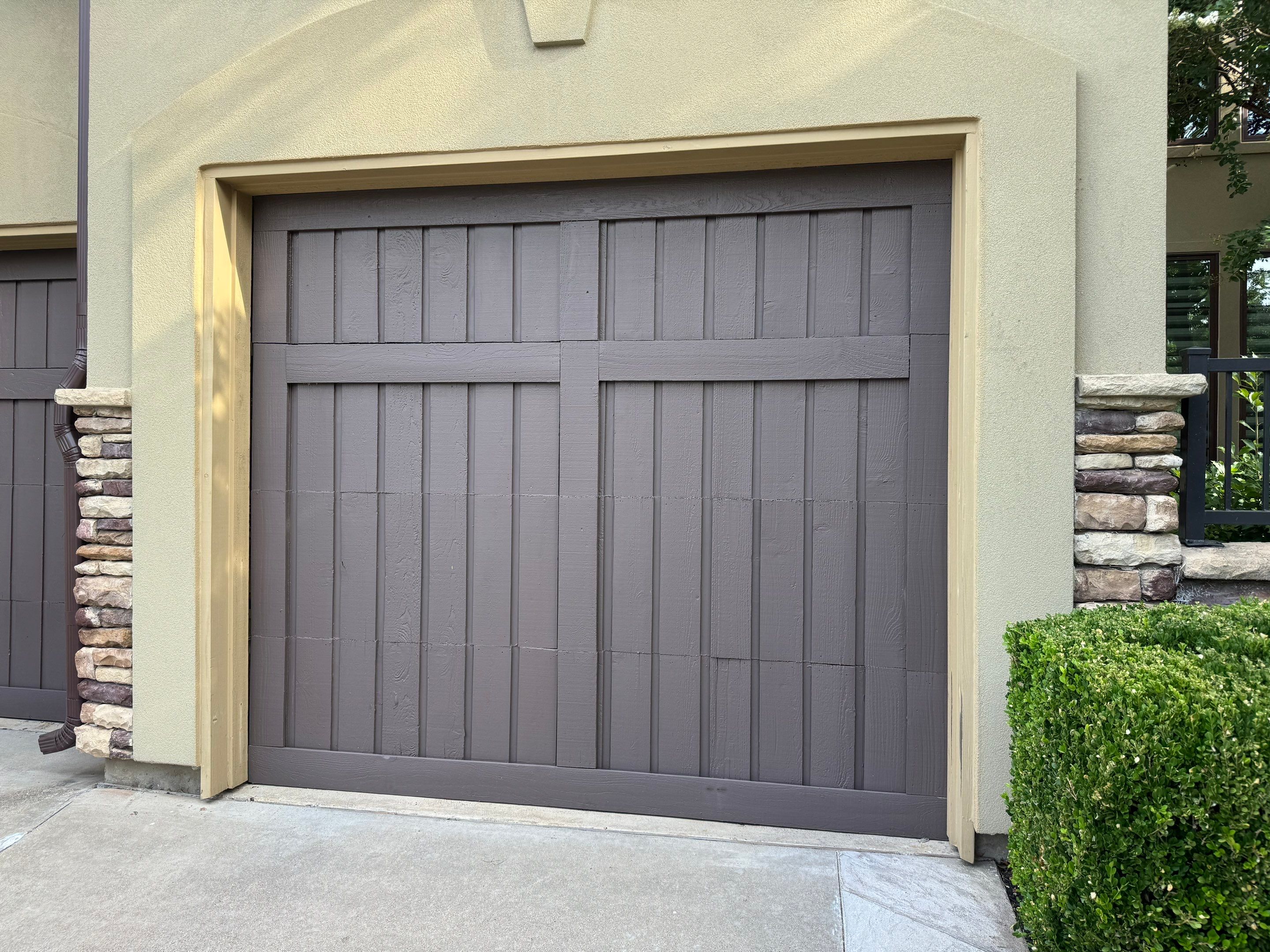 CHI Woodtone Carriage Garage Door Installation in Southlake, Texas by Meadows Garage Doors
