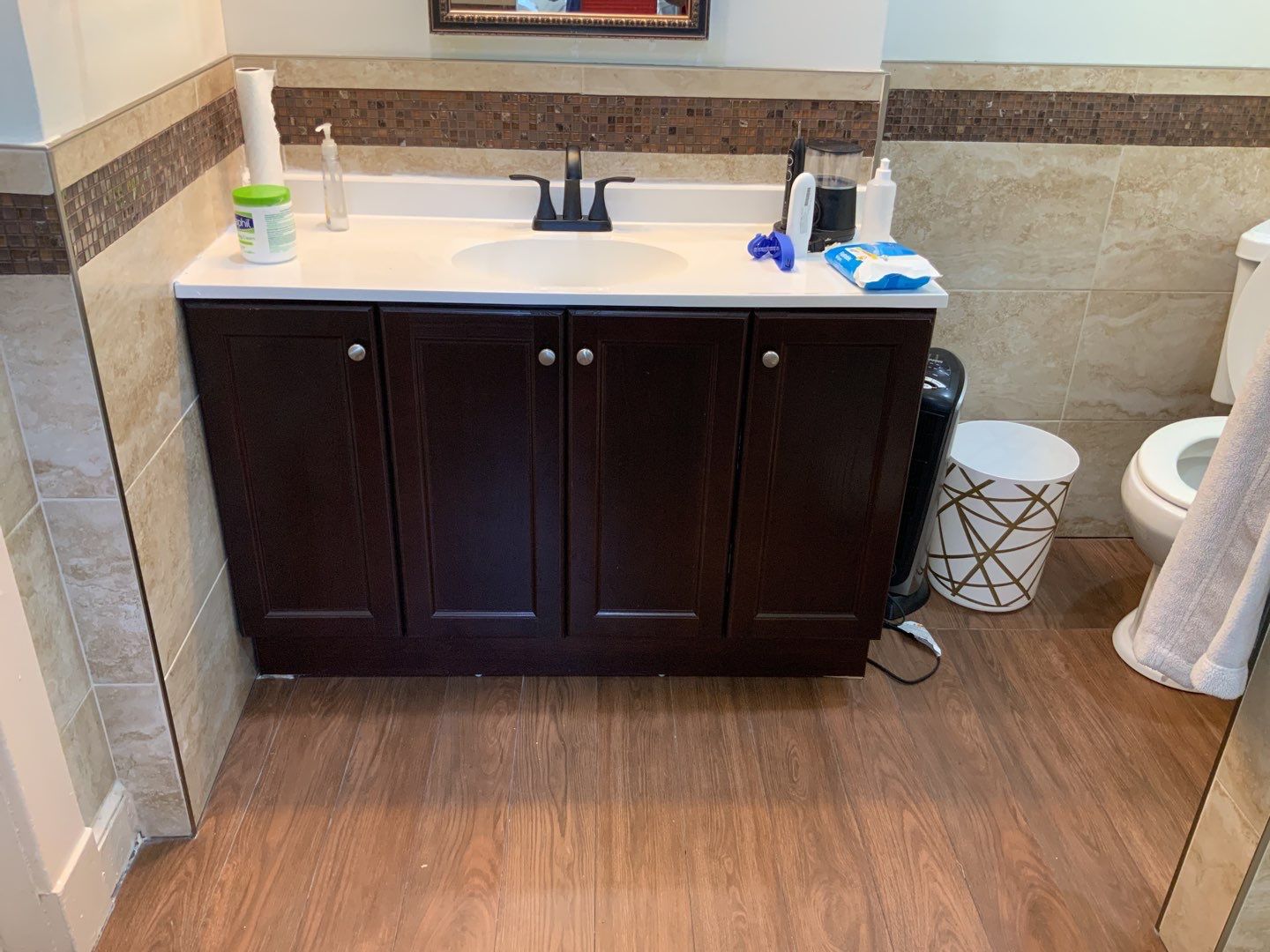 Bathroom Remodel using New Bathroom Tile and Tube by Alpha Design Services