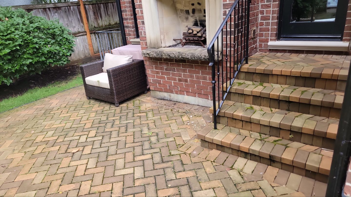 brick paver repair  using Structure bond Techniseal by Northern Power Washing LLC.
