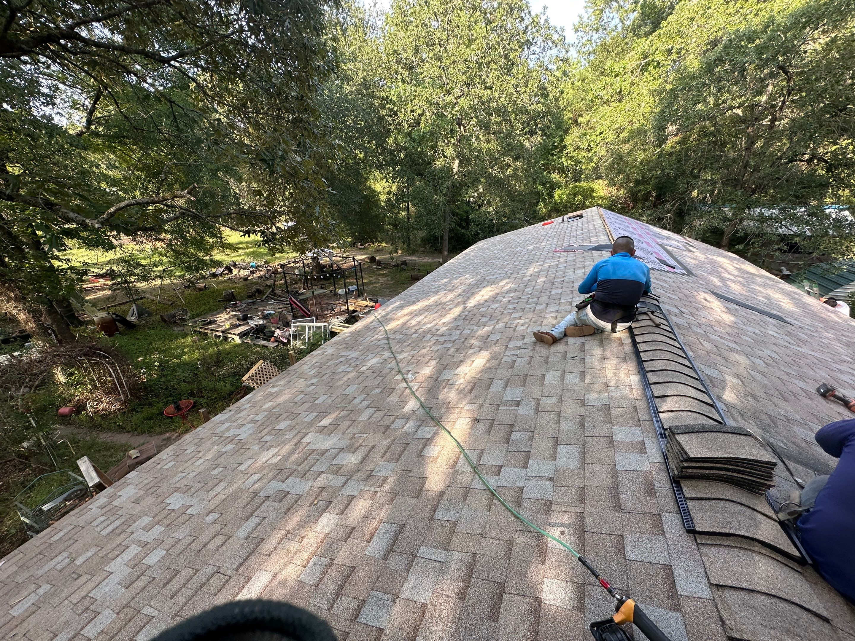 Residential Roofing Installation using Owen's Corning Duration (Lifetime) Shingles by Roof Repair Company