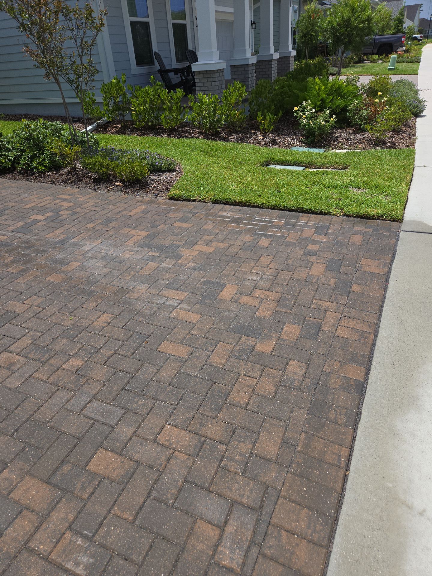 Paver Driveway using Concrete Sealant by DuraSeal