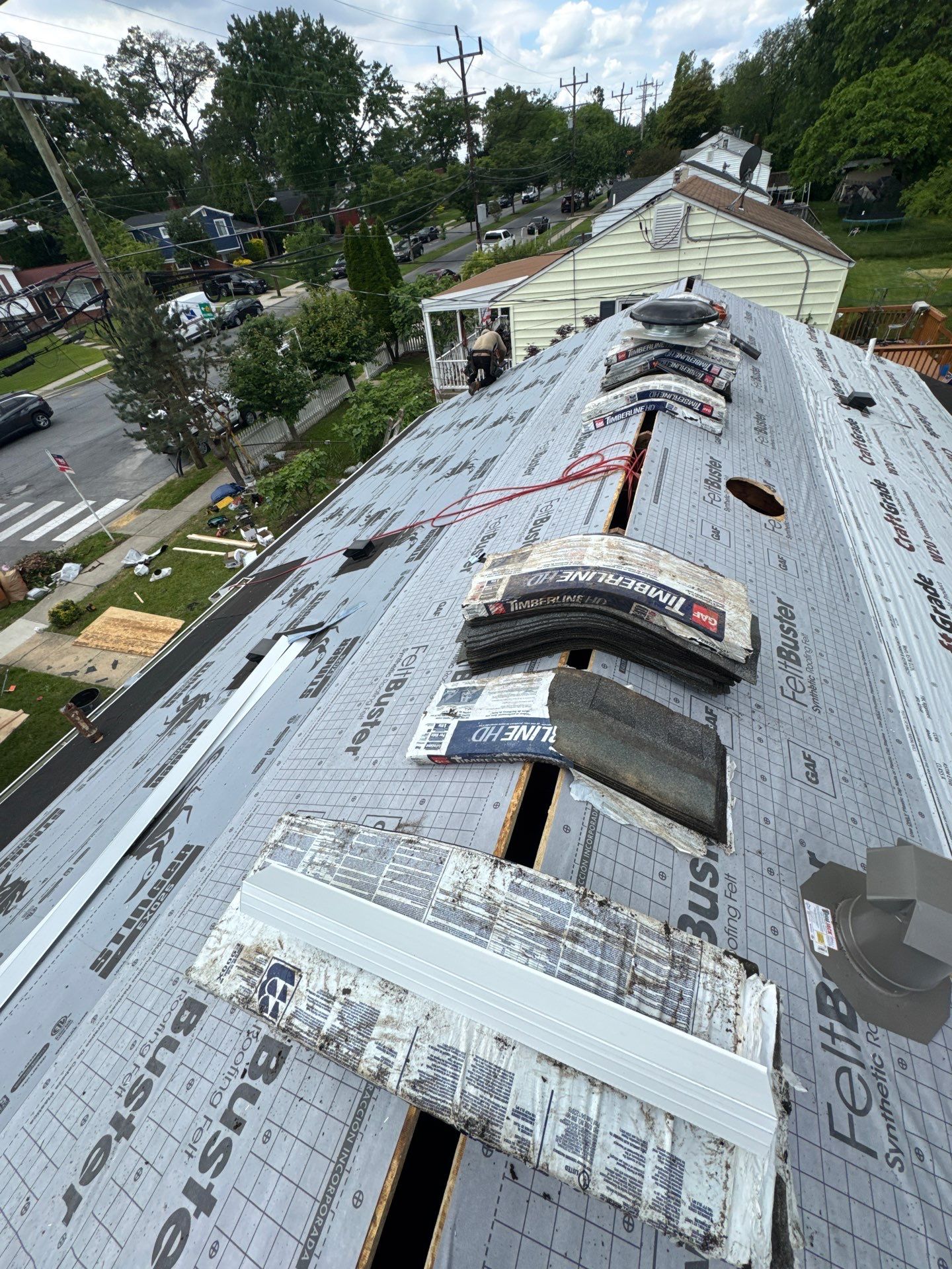 Residential Roofing Installation using GAF HDZ SHINGLES by La Bendicion Contruction Llc