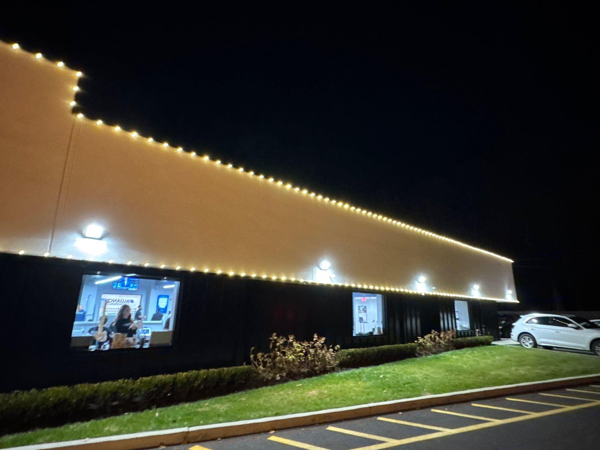Commercial Holiday Lighting in Red Bank, NJ by Clearview Washing