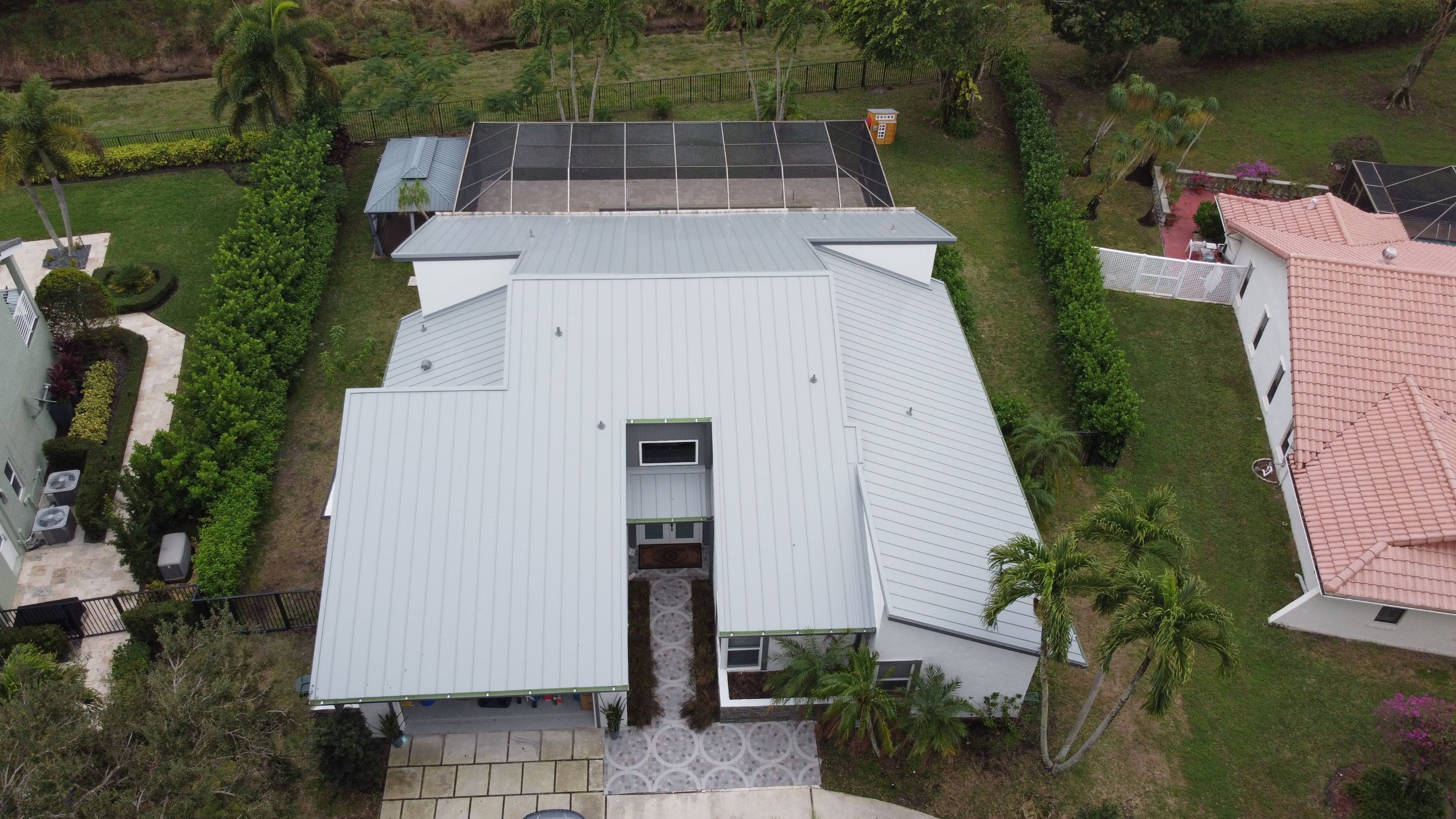 Residential Roofing Installation using 1" Nail strip metal roof by BLUES BROTHERS ROOFING