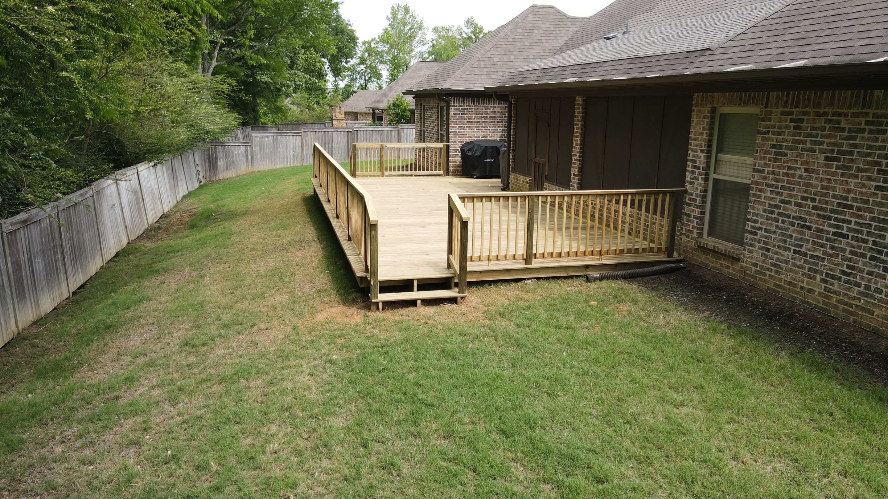 Treated Pine Deck by Roberson Construction LLC