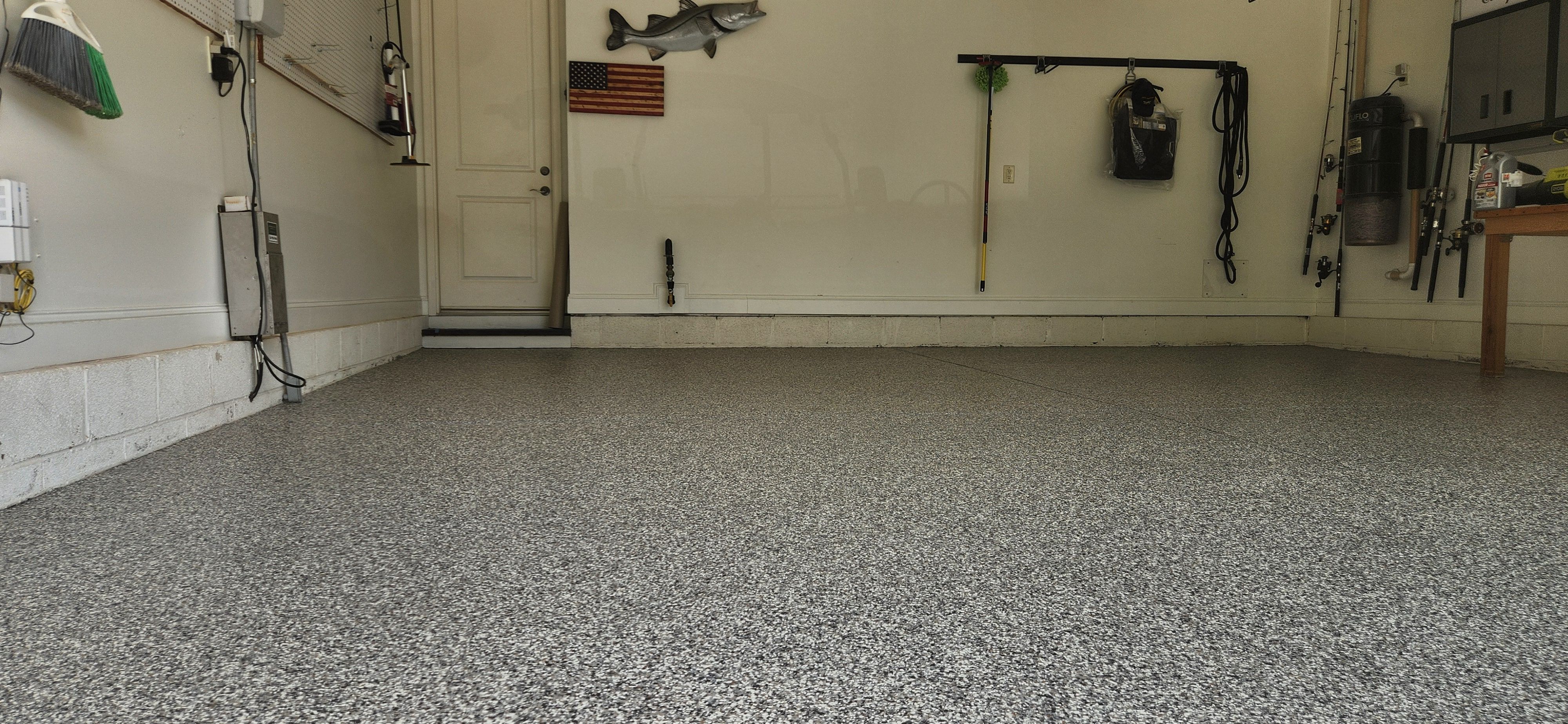Garage using Mushroom by Elite Floor Solutions