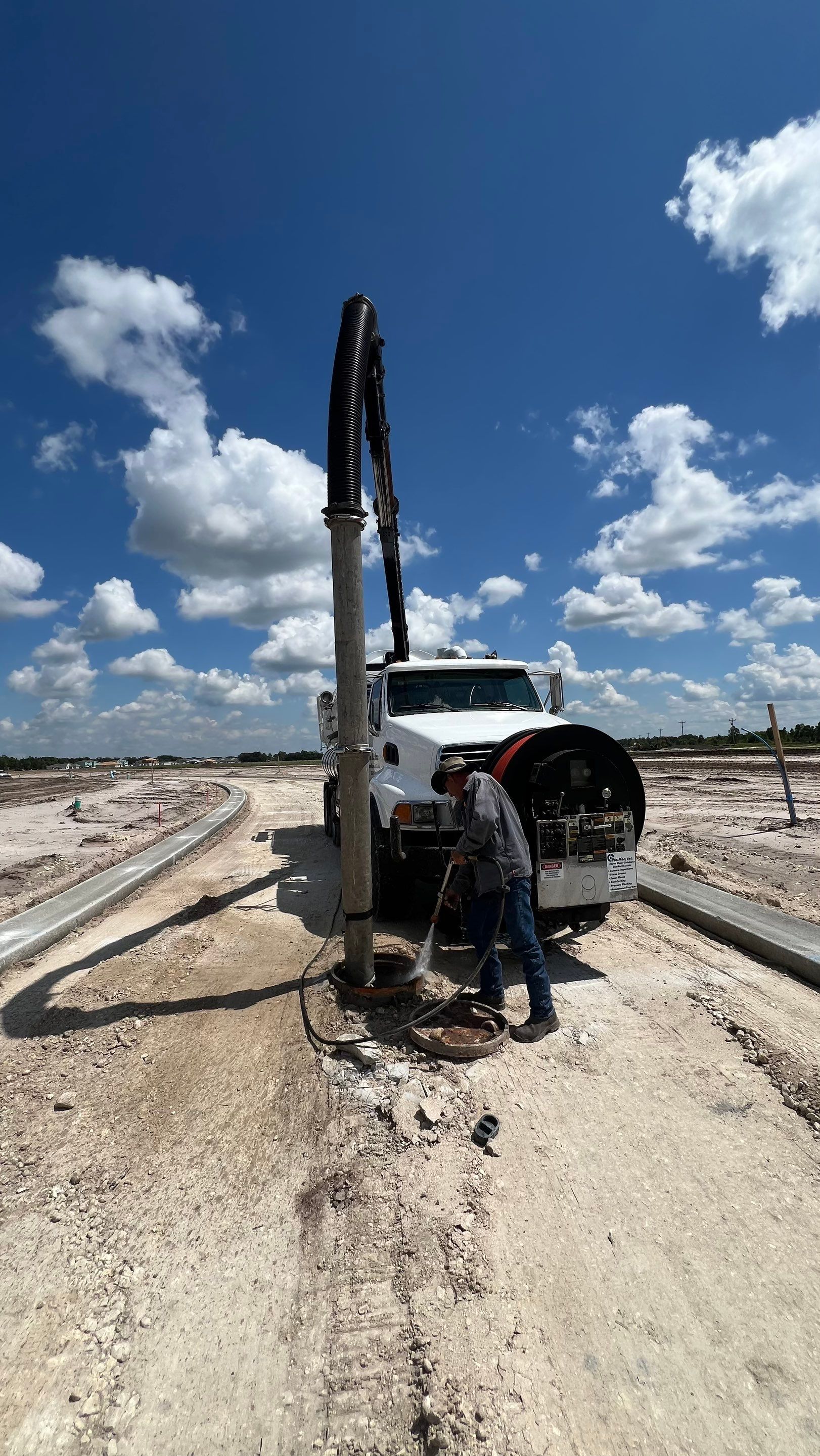 Lehigh Acres New Construction Community Sewer System Cleaning Part 2 by APS Power & Water