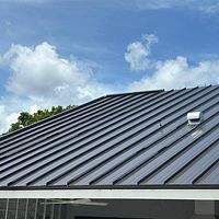 24ga 1.5" Mechanical Seam Dark Bronze by Total Roofing System The Metal Roof Experts