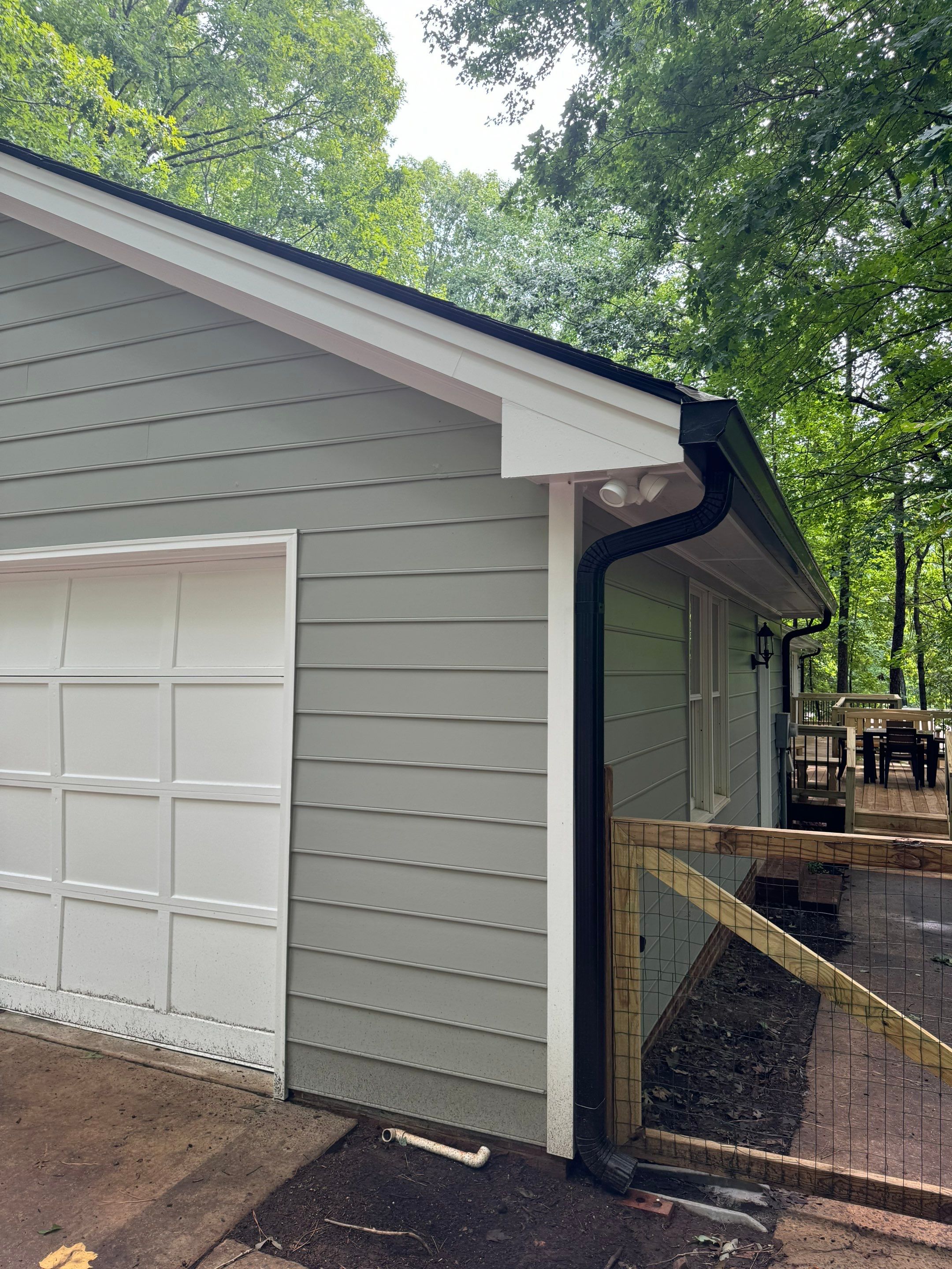 GAF Timberline HDZ Pewter Gray - 5” Black Gutters  by Pro Performance Roofing