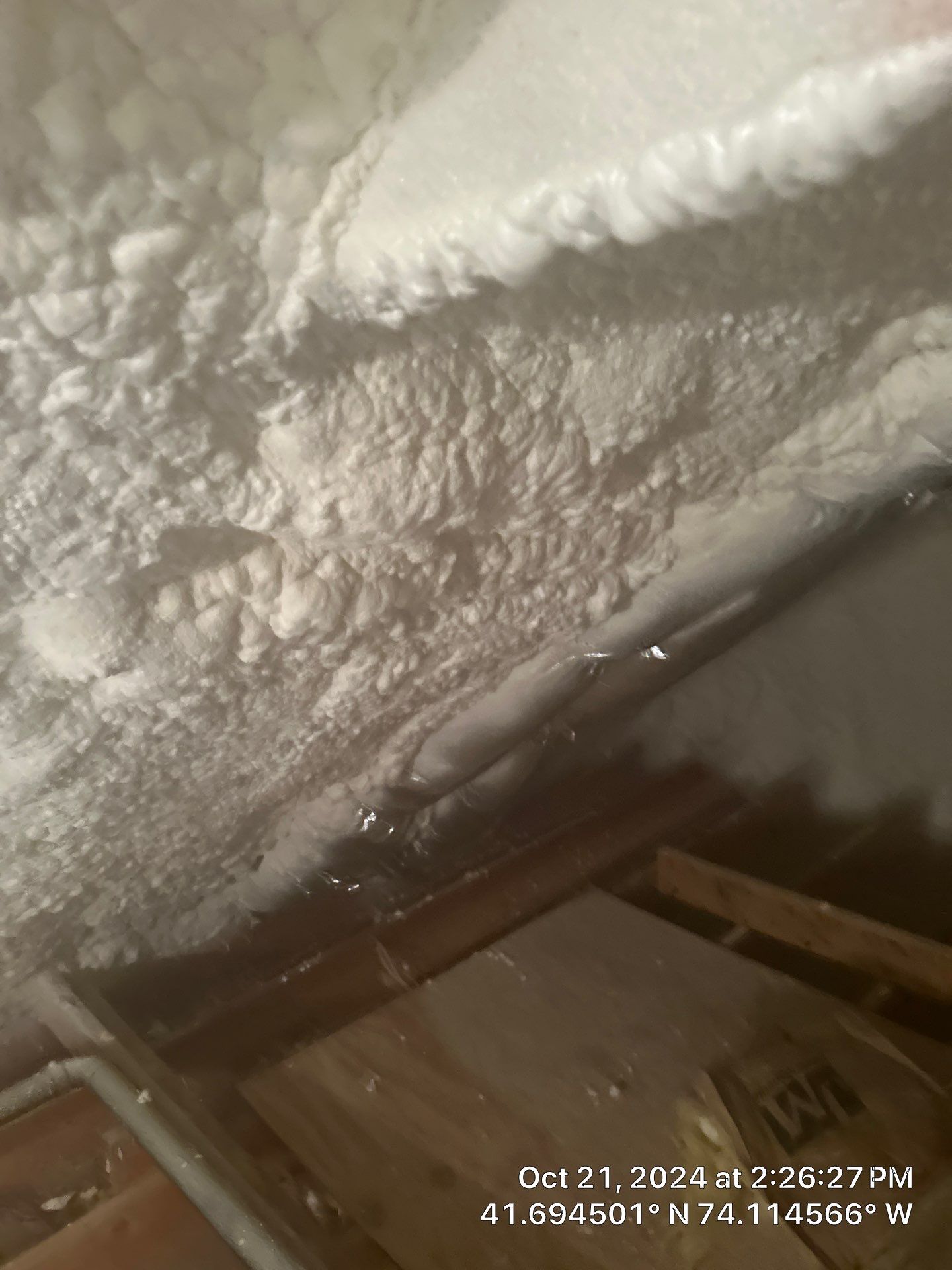 Attic Insulation using open cell spray foam by NYS Foam & Energy