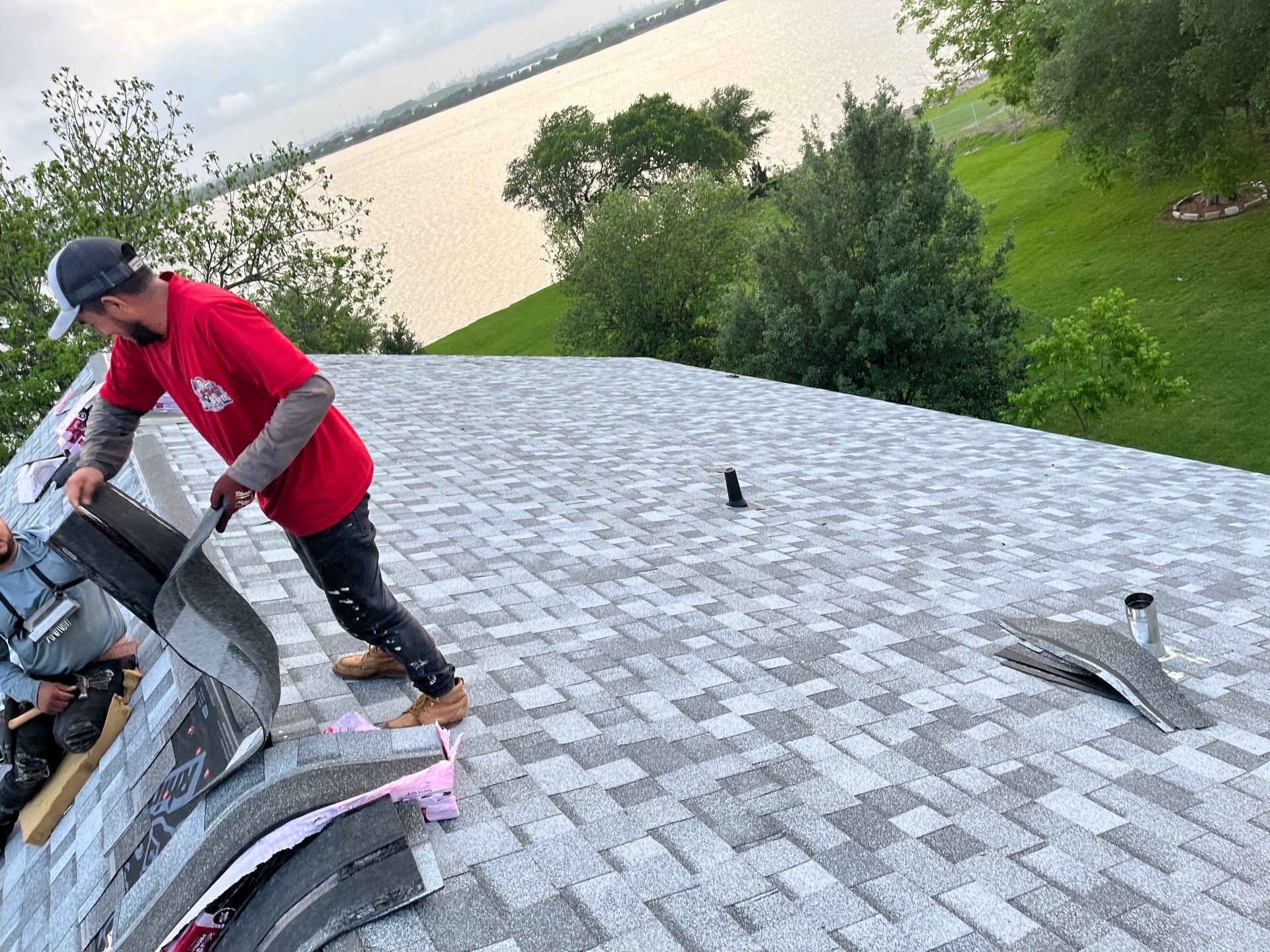 Residential Roofing Installation using Owen's Corning Duration (Lifetime) Shingles by Roof Repair Company