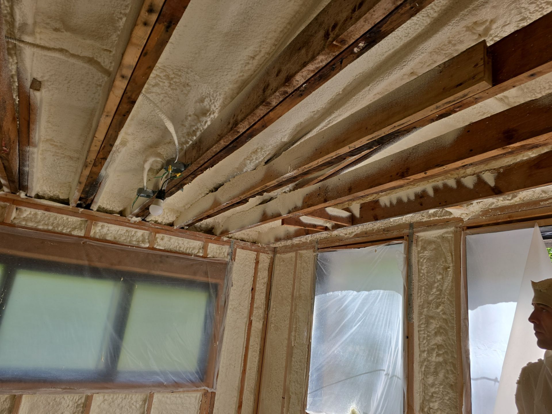Attic Insulation using Closed Cell Spray Foam by NYS Foam & Energy
