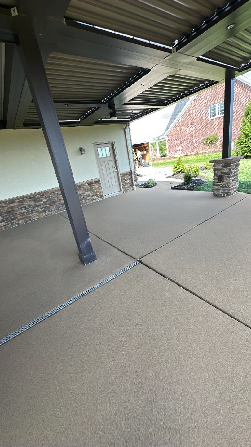 Large Patio + Garage Project in Moon Township by Floors in a Day, Inc