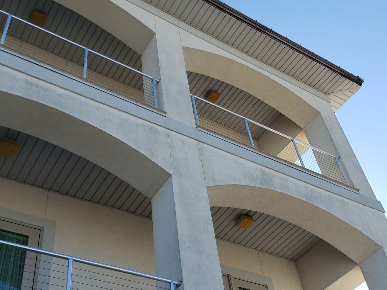 Soffit and Fascia Roof Replacement using 60' Ladders in Navarre by Gutter Professors
