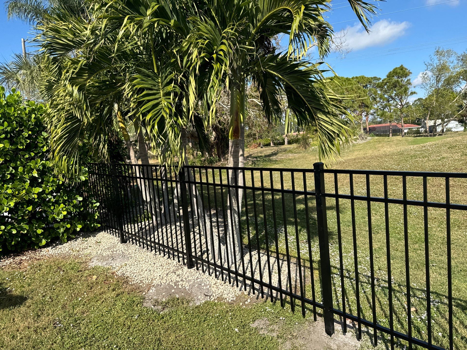 Aluminum Fence Installation using 3 Rail 4Ft Black Aluminum and 4Ft White Vinyl Fence by Asap fence and gates, LLC