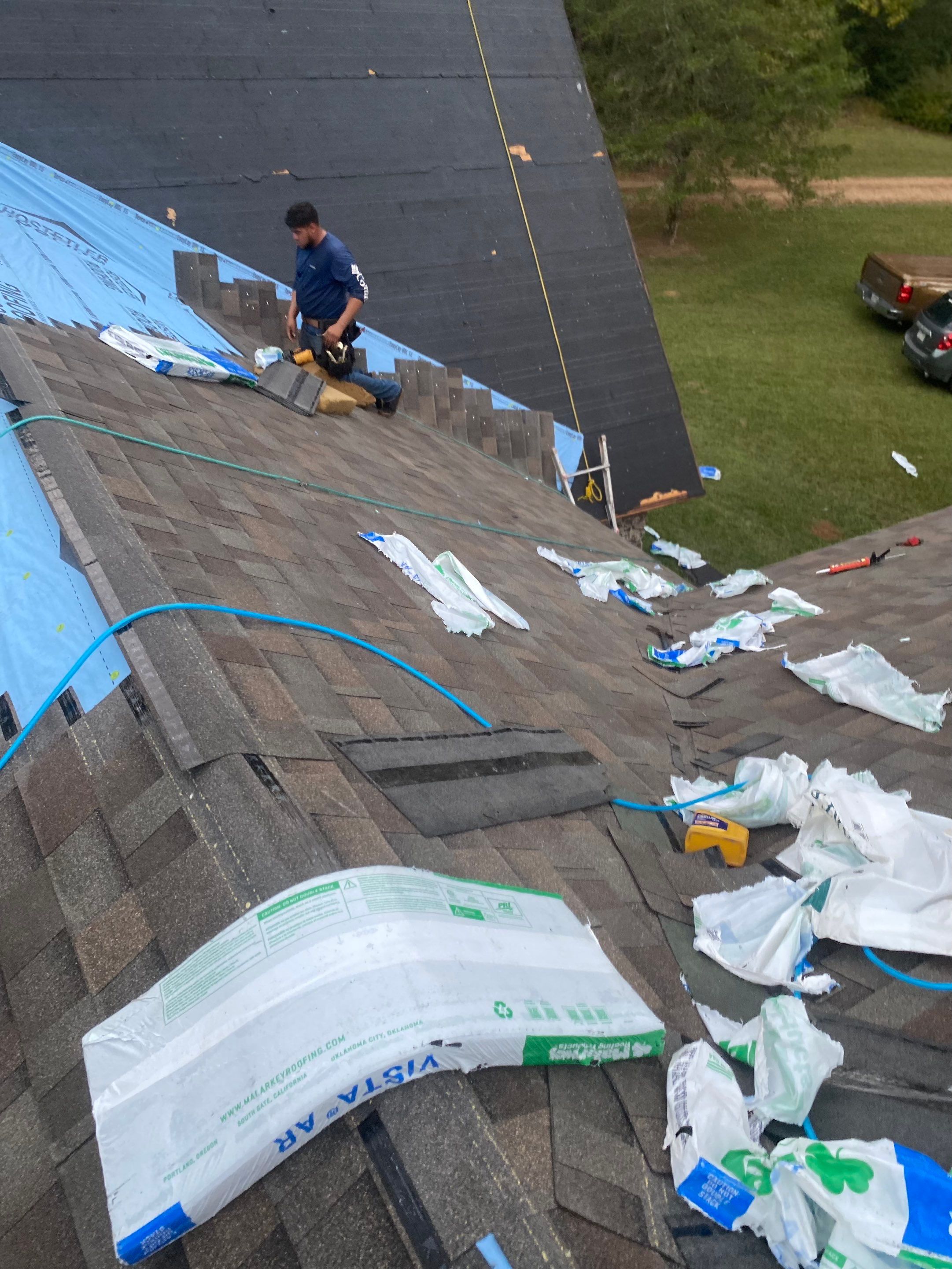 Residential Roofing Repair using Malarkey Highlander: Natural Wood by Hostetler Roofing