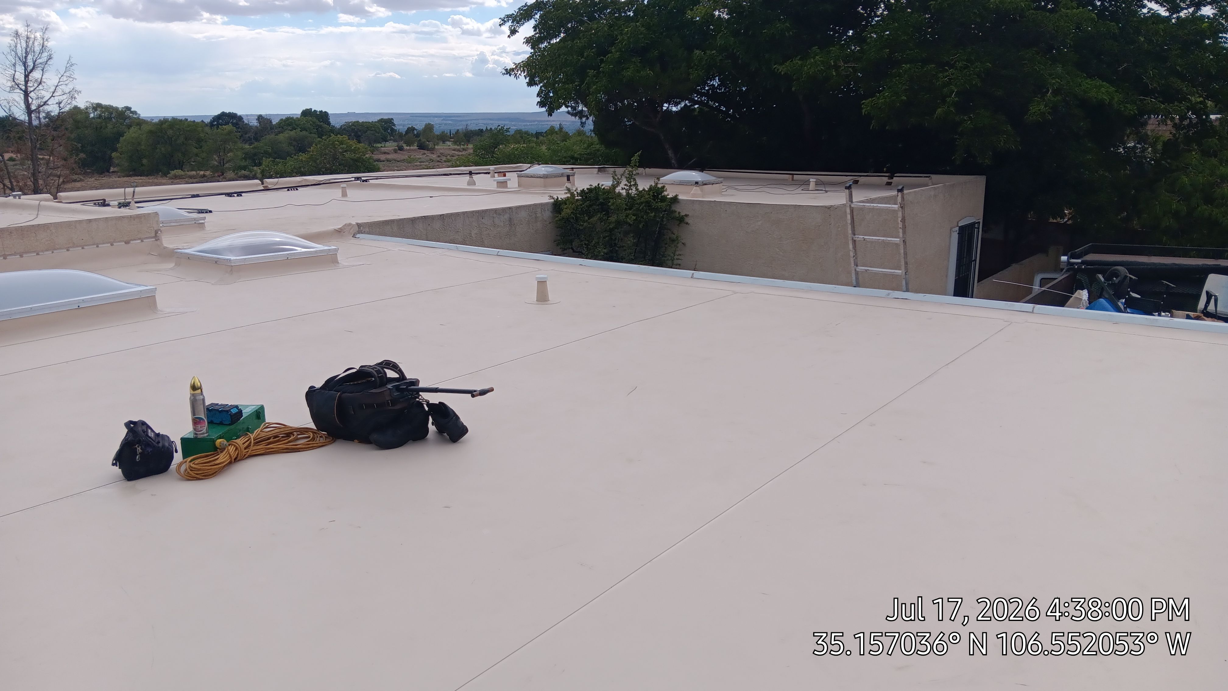 Albuquerque TPO Roof Replacement in the Northeast Heights EPS Slope and Custom Skylights by Doyle Roof Masters Inc
