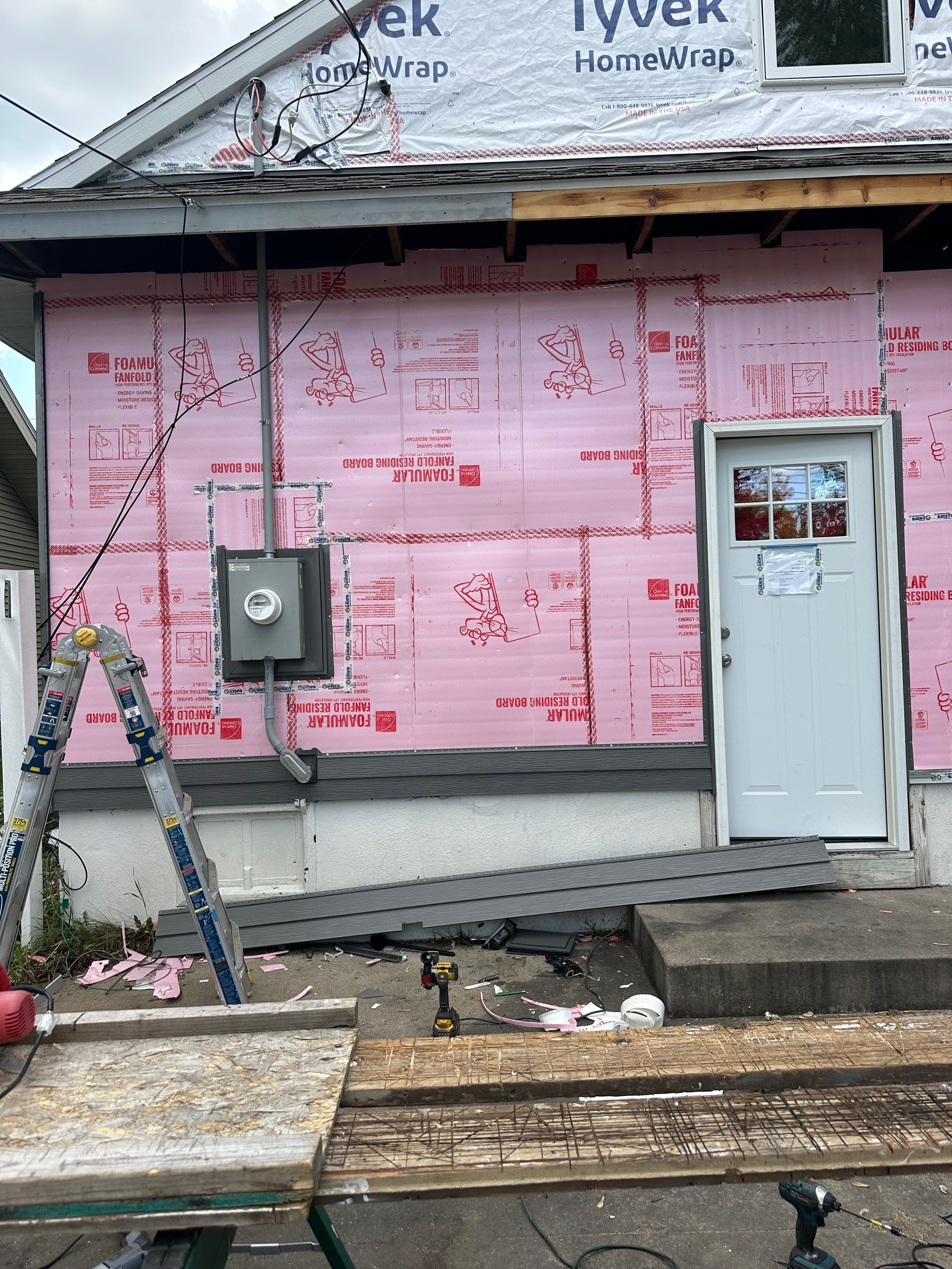 Saint Cloud steel siding fire claim by Koska construction llc