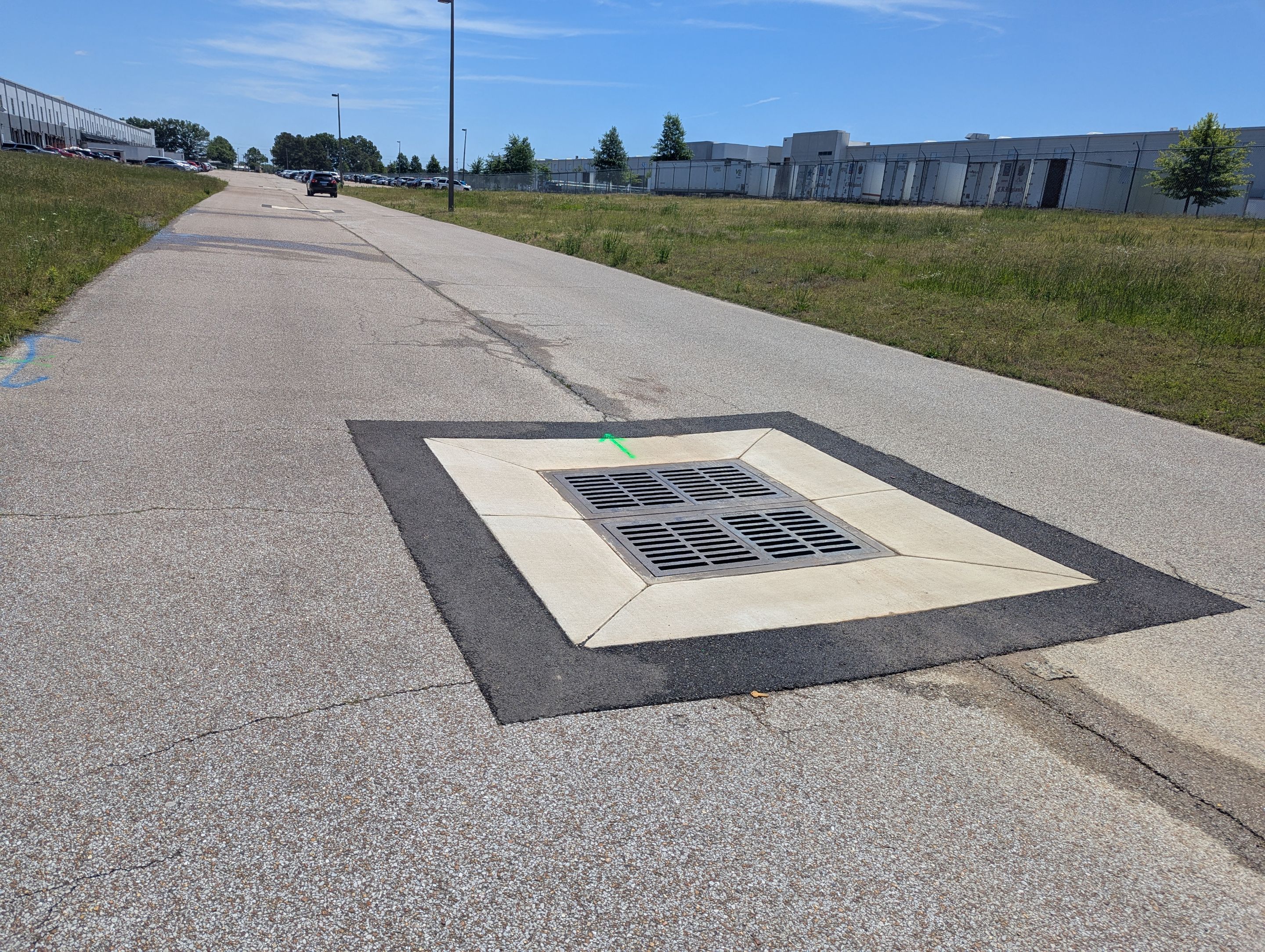 Utility Locate for parking lot install / expansion by Alsip Locating Service, LLC