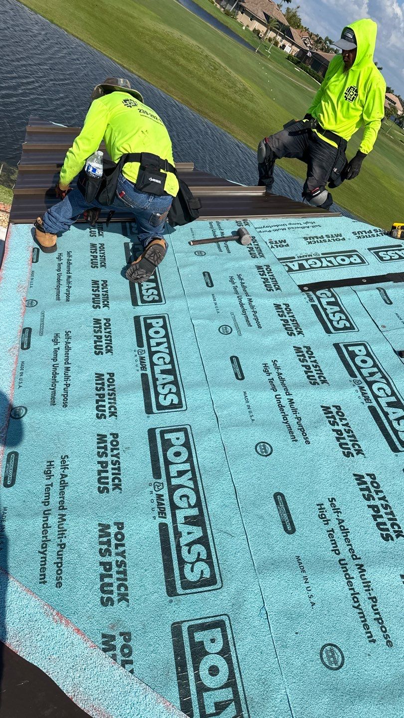 Residential Roofing Installation using Standing Seam Metal Roof in Cape Coral, FL by International Roofing