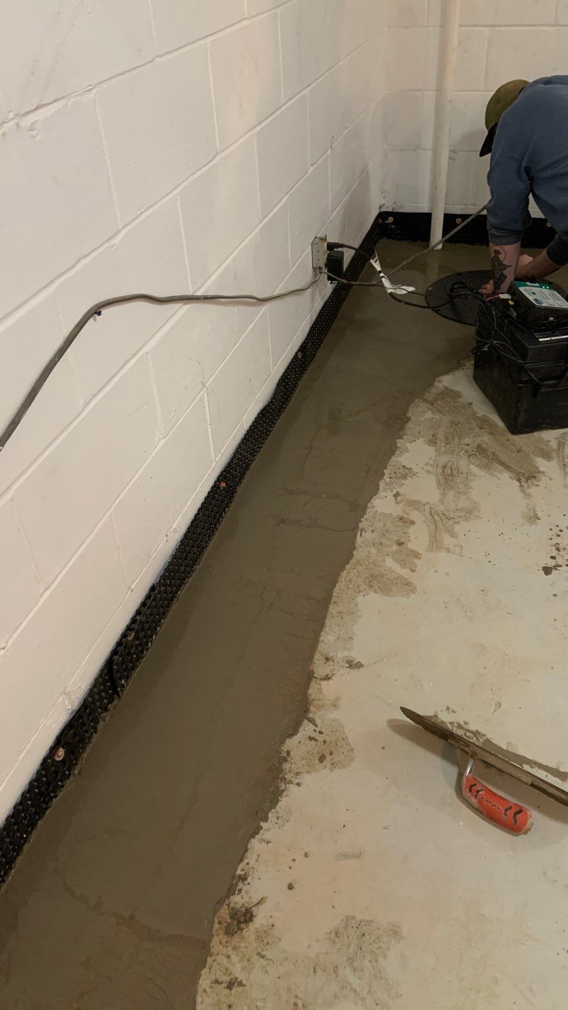 Drain tile in Woodbury by Waterproofing Northeast