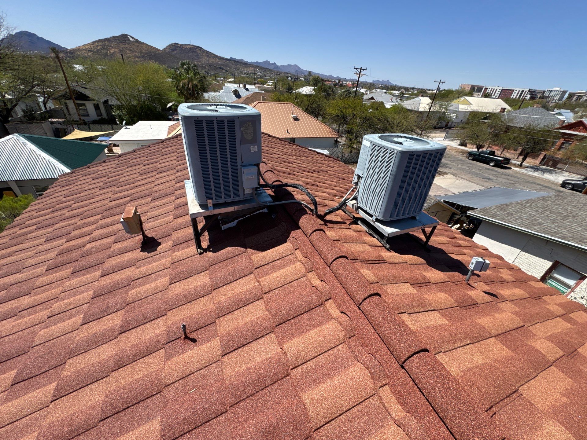 Rustic Red Stone Coated Steel by Reimagine Roofing