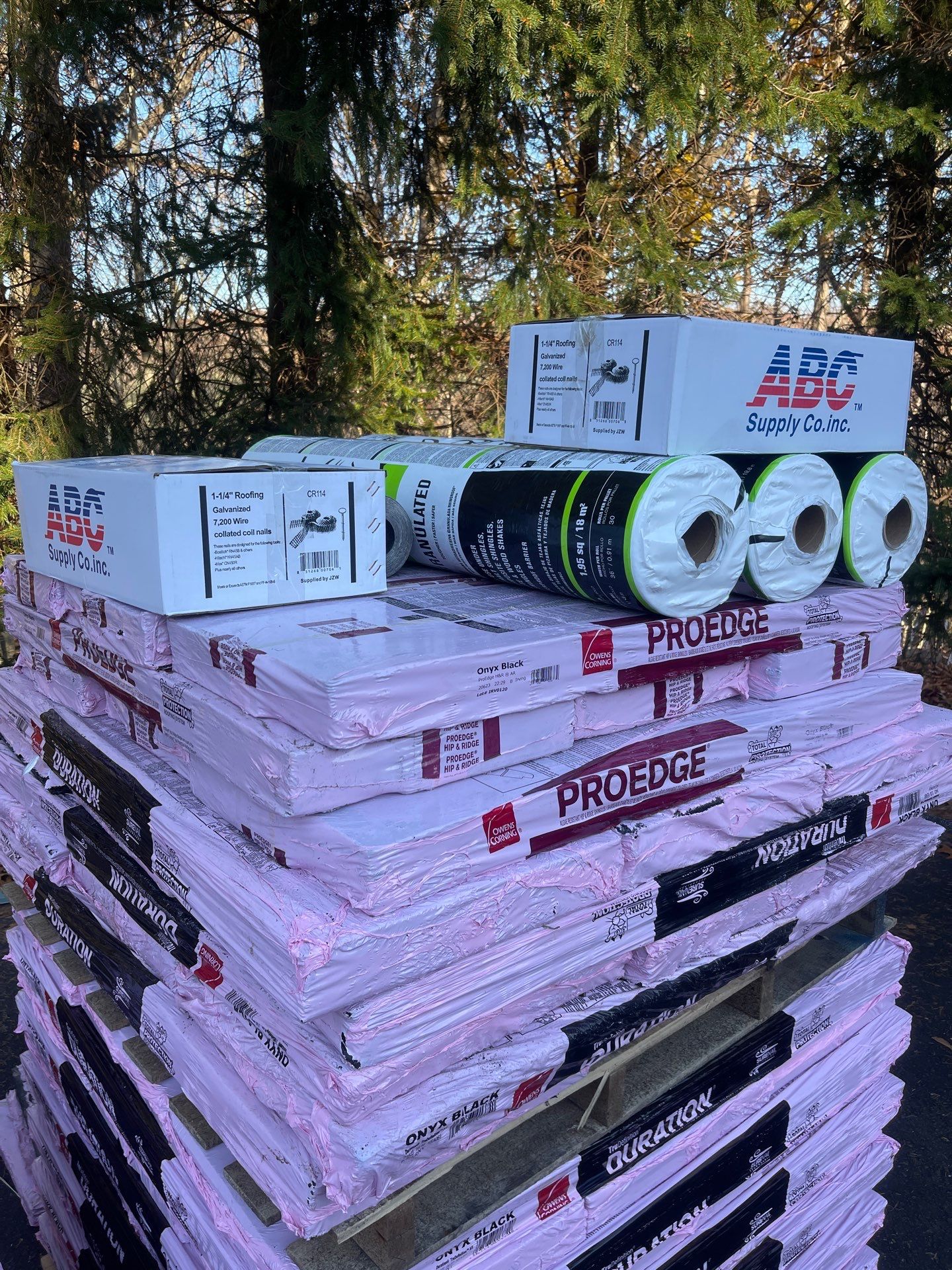 Residential Roofing Installation using Owens Corning TruDefinition Onyx Black by A Plus Exterior