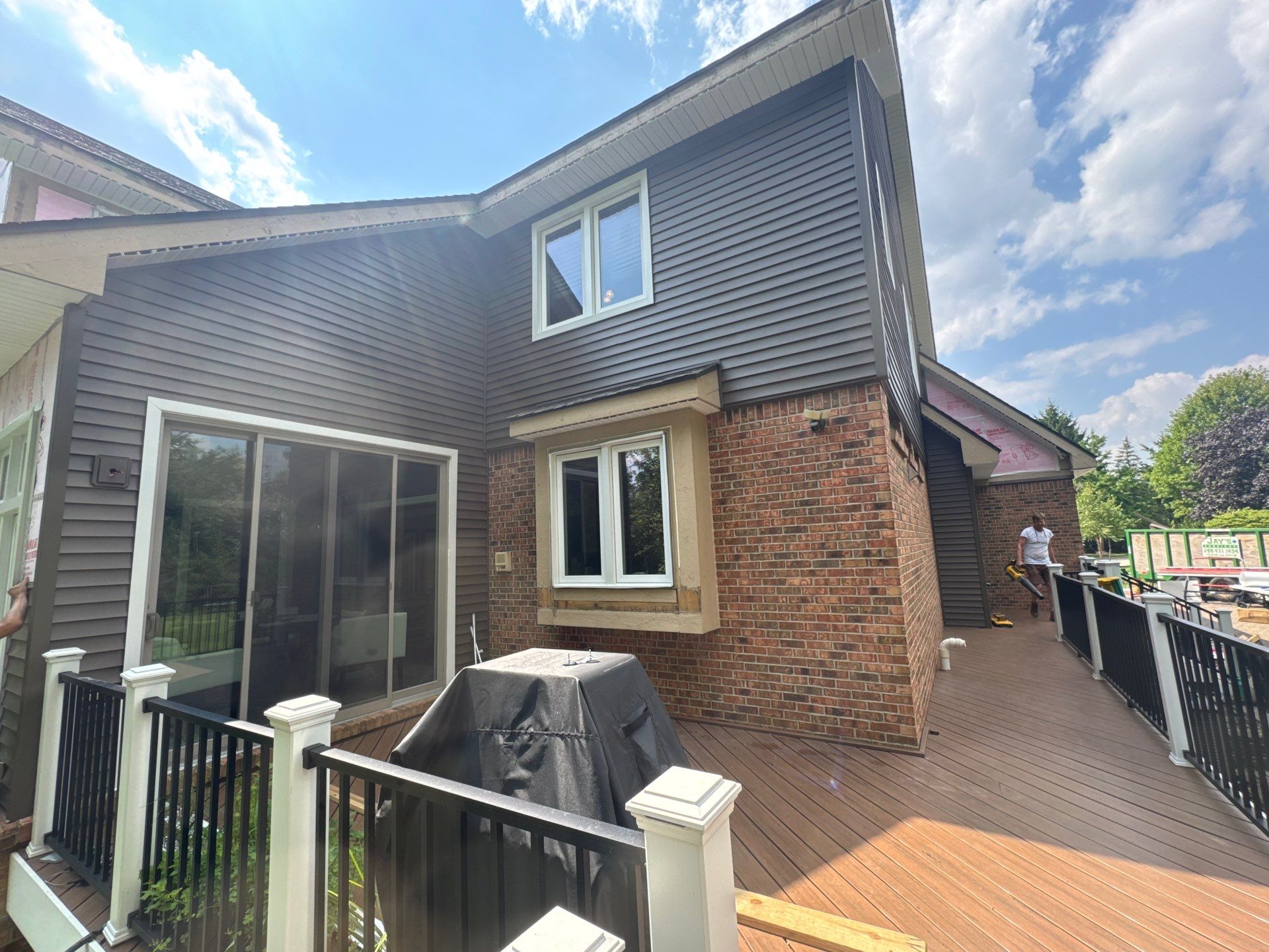 Siding Replacement using Alside Odyssey D4" Flagship Brown by 180 Contractors