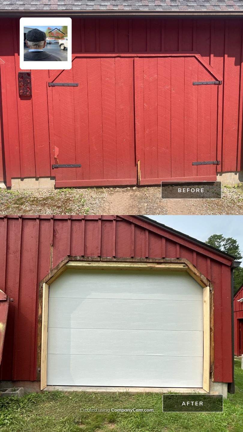 Amarr Olympus Garage Door Installation by DiGiorgi Roofing and Siding Inc