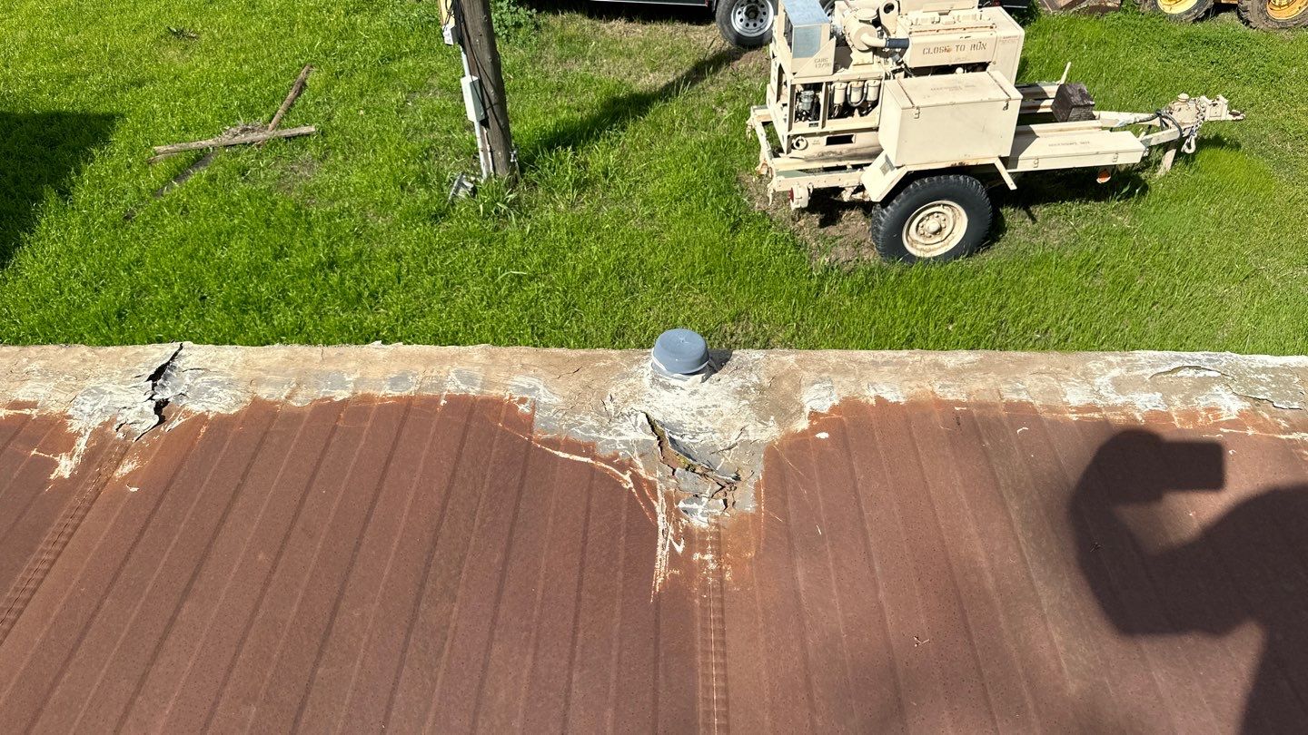 Foam and coatings on mobile home by Straight Edge Roofing Inc