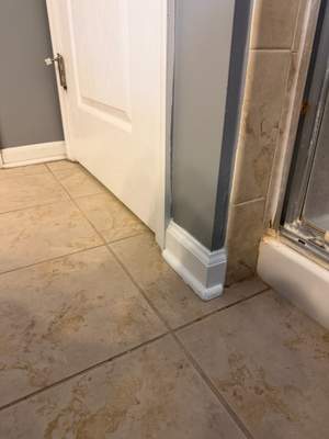 Bathroom Baseboard Replacement & Sealant Repair