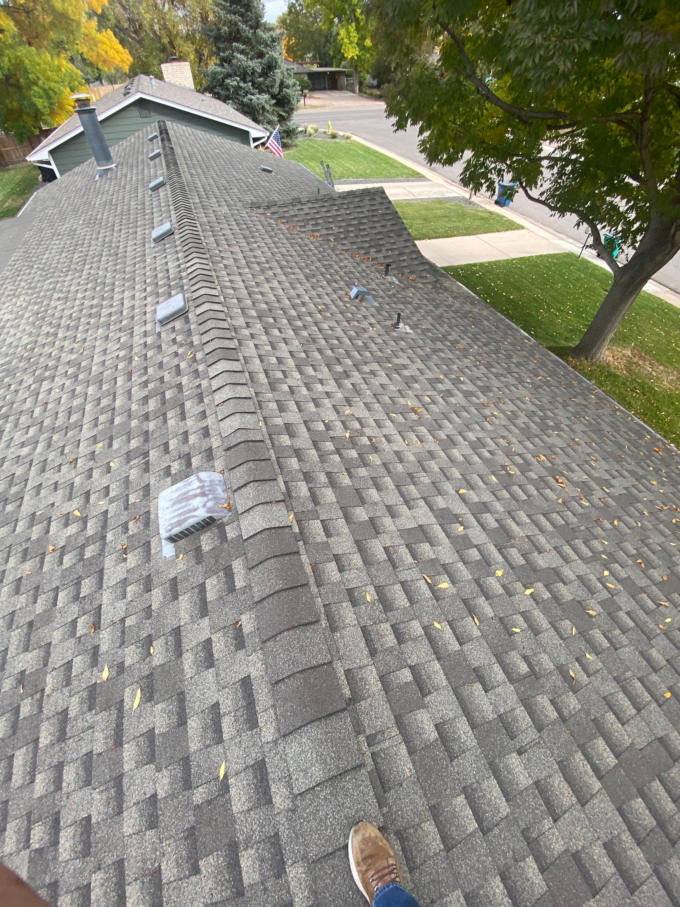 Resdiental Hail Damage Roof Replacement  using Certainteed Northgate Class 4 Impact Resistant "Weathered Wood" color by Black Belt Roofing 